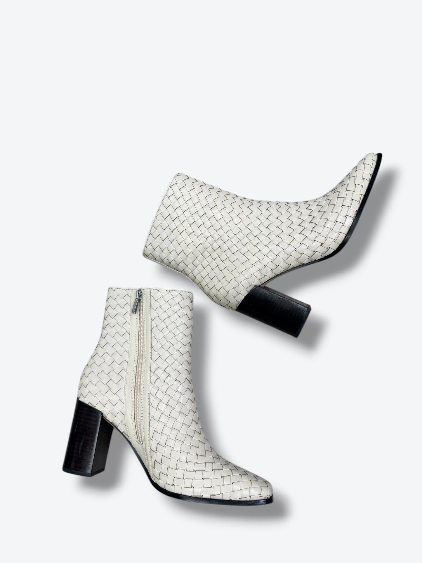 PAIGE Lilah Woven Leather Ankle Boot (Size 10)