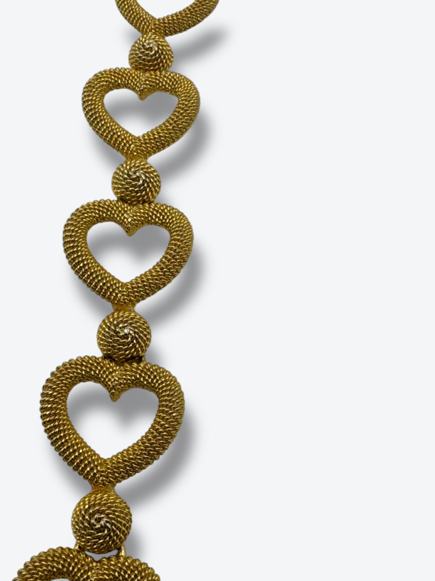 Vintage Rolled Gold Heart Bracelet