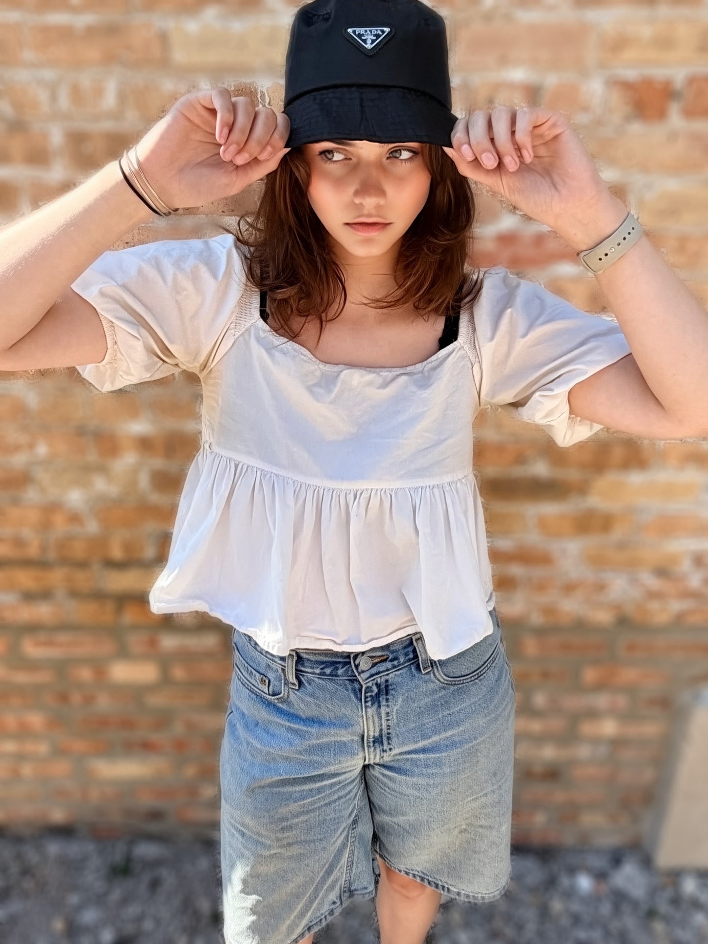 Y2K Prada Bucket Nylon Hat