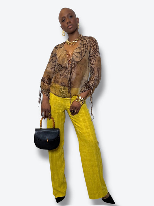 Y2K Christian Lacroix Yellow Pants