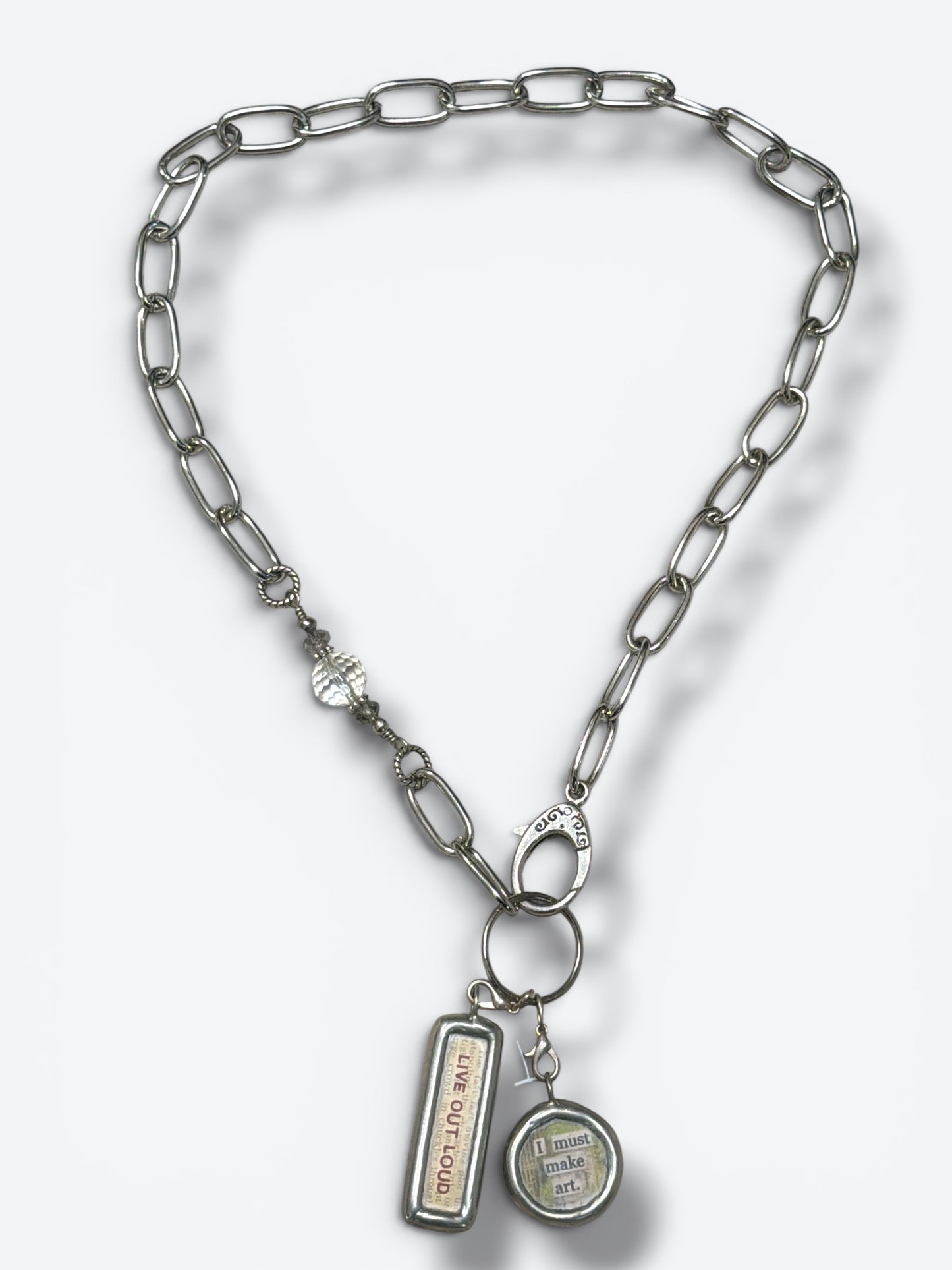 “Live Out Loud” Mixed Charm Necklace