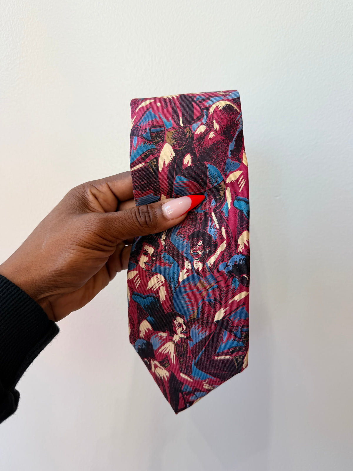 1980s Oscar de la Renta Dancer Novelty Tie