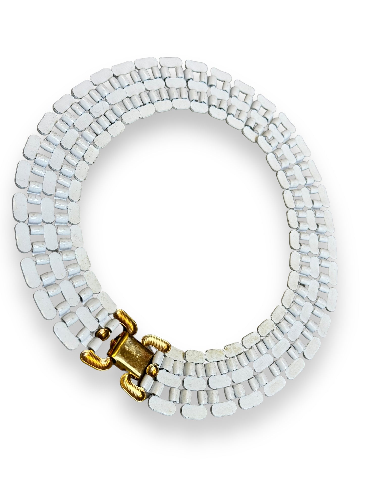 Vintage Napier White Metal Necklace