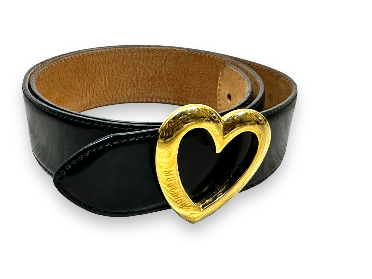 Y2K Moschino Gold Heart Belt