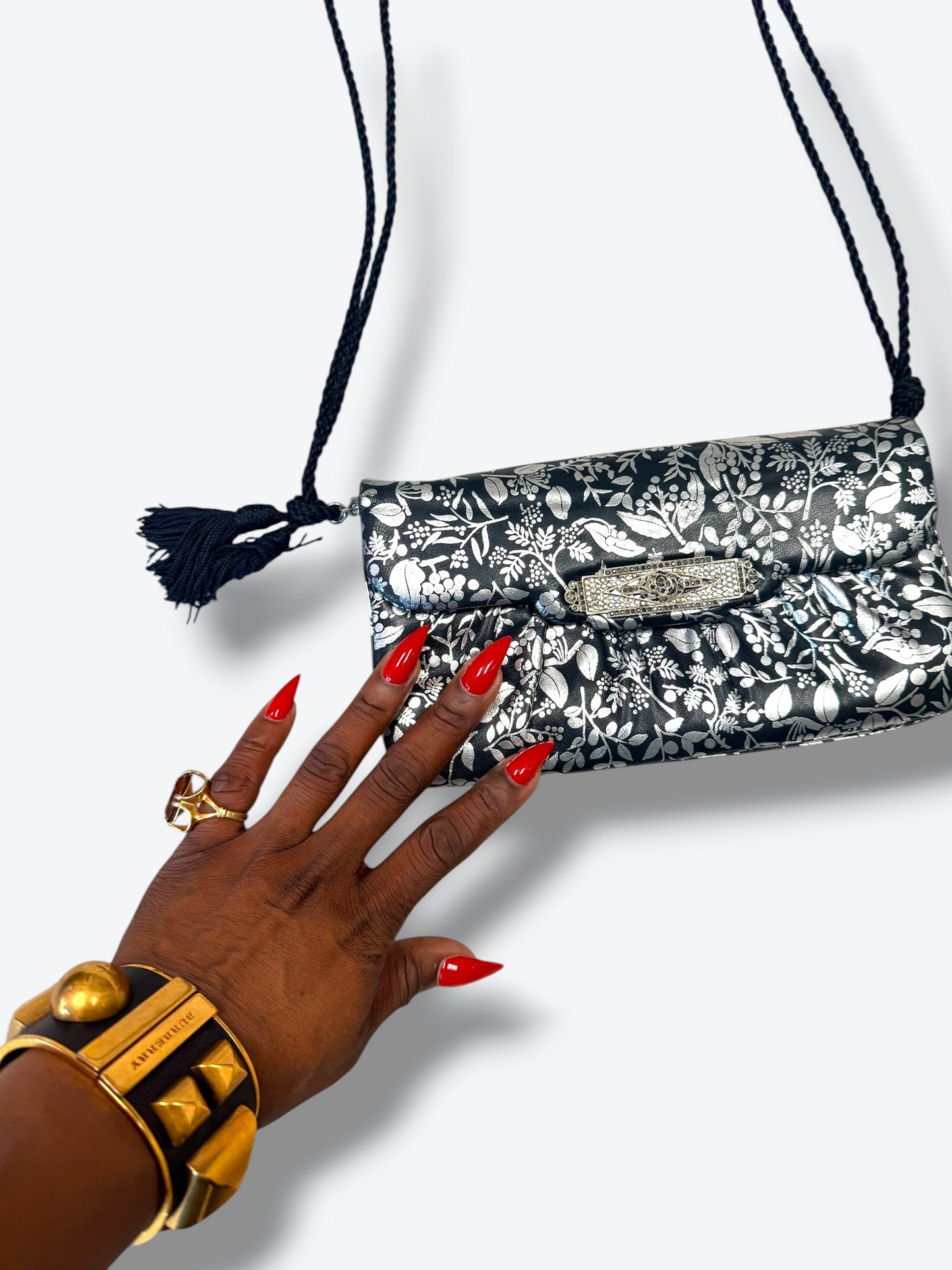 1970s Judith Leiber Sliver Foil Bag