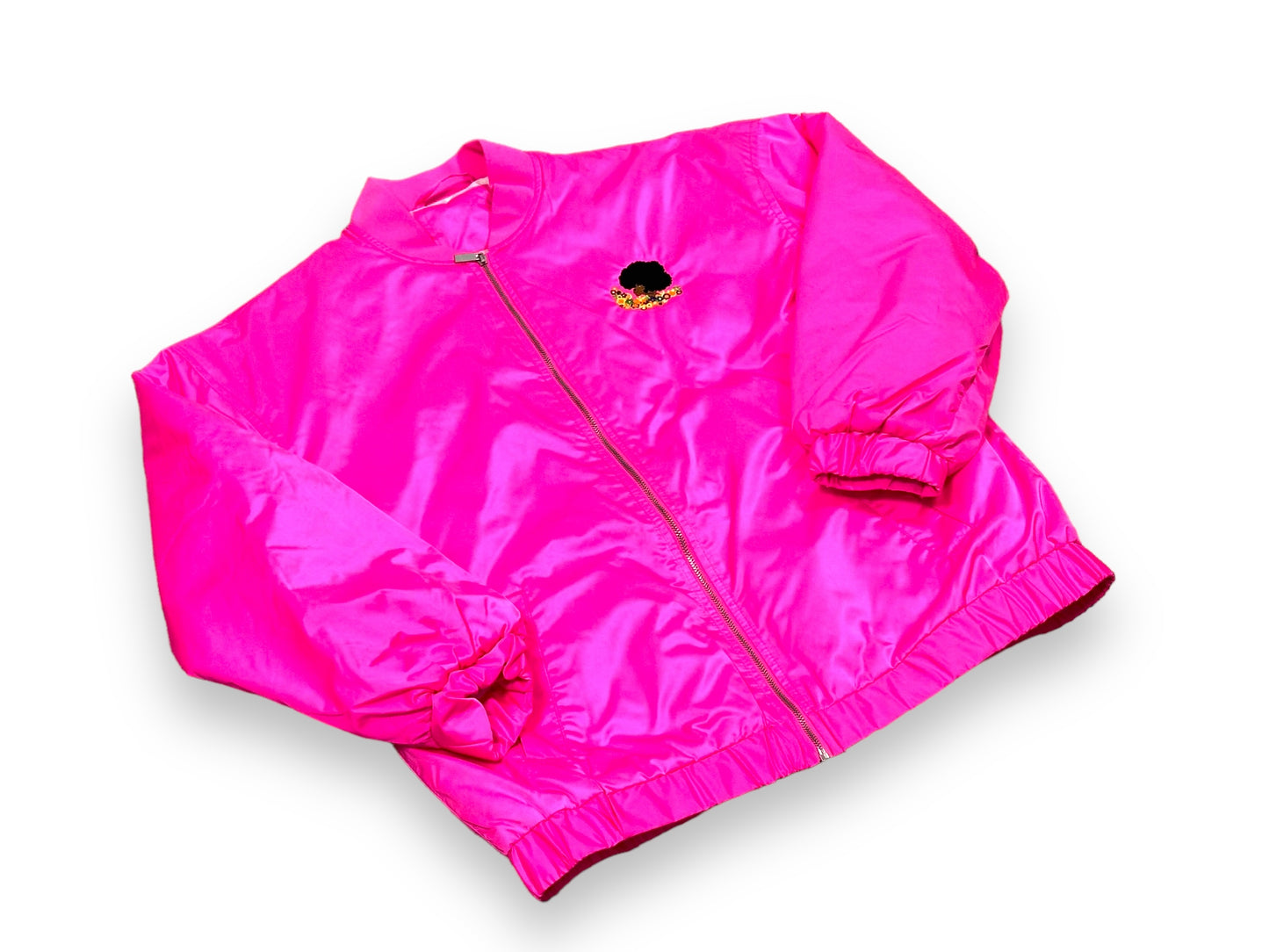 Kameo Upcycled Pink Varsity Jacket
