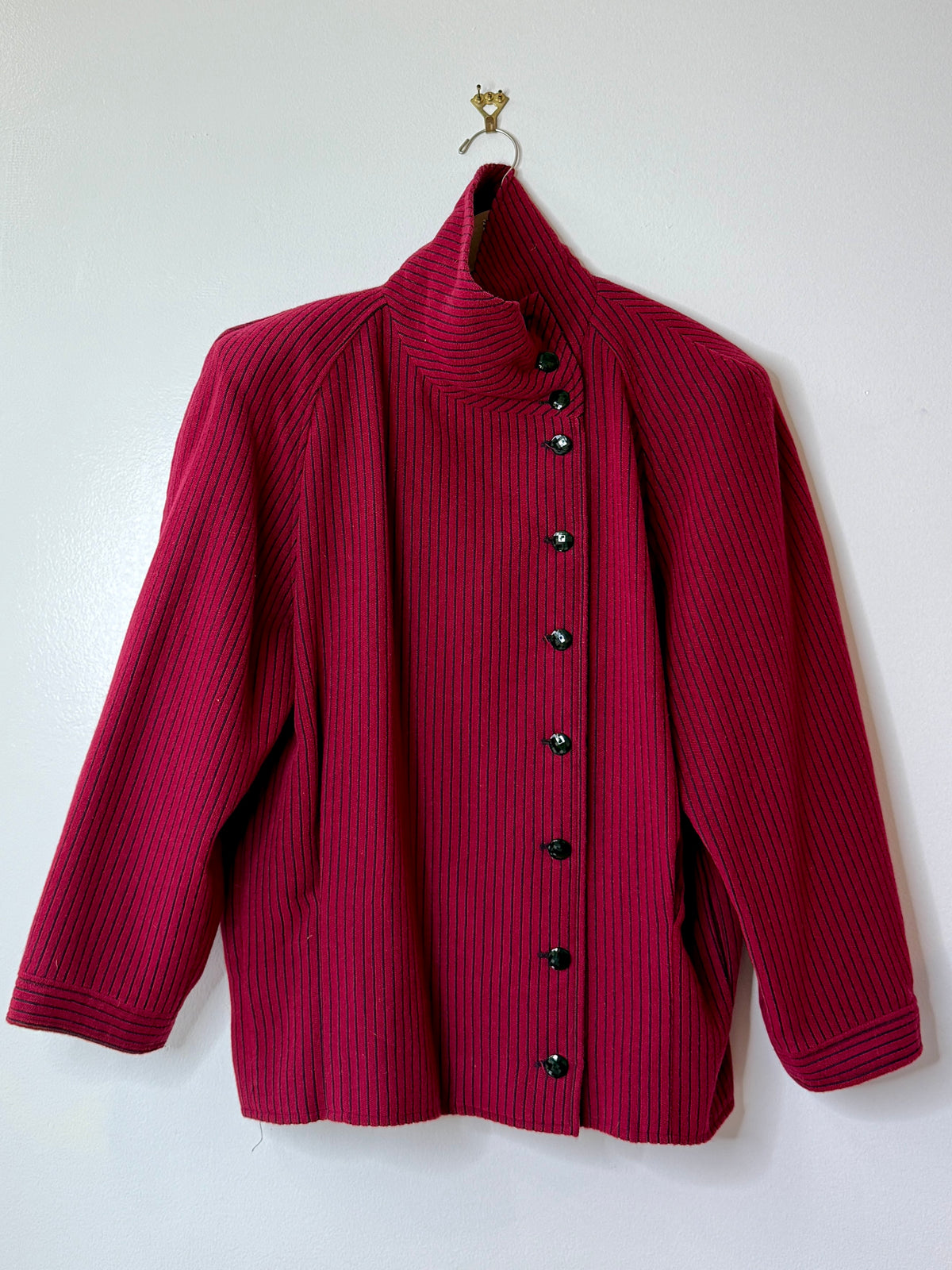 1970s / 80s Emmanuel Ungaro Brick Red Stripe Blazer