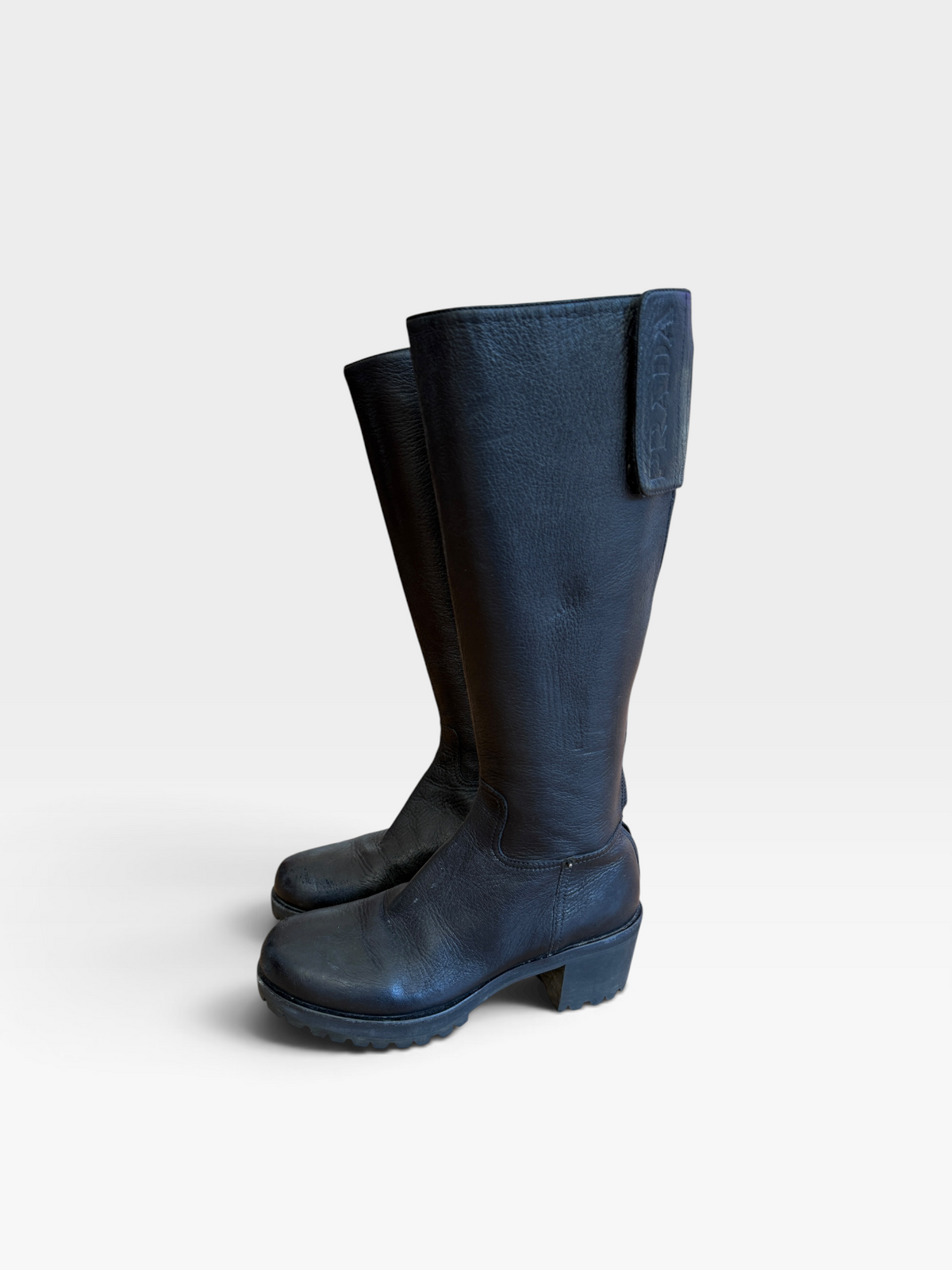 Y2K Prada Velcro Combat Boots