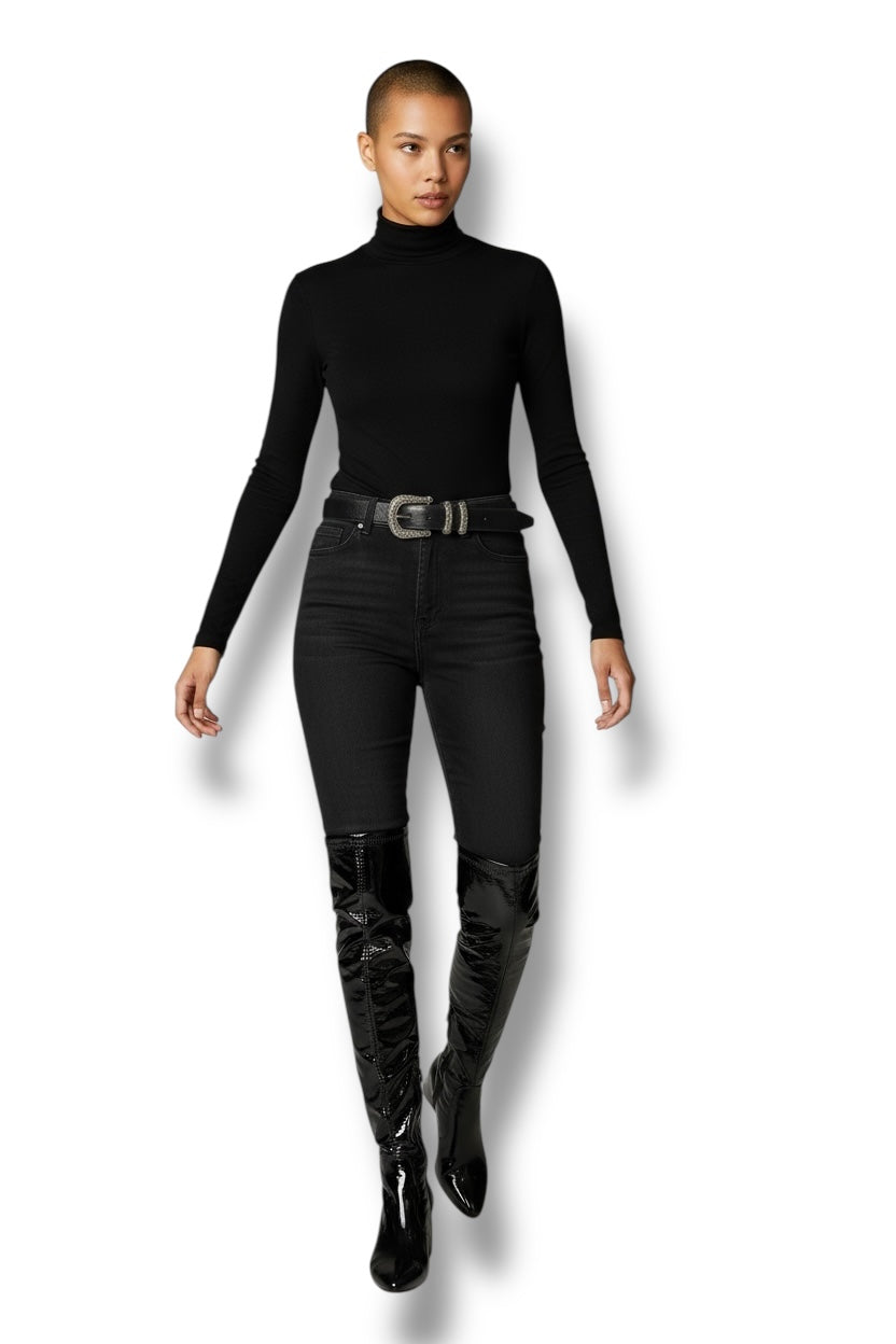 Brighton Leather Belt with Braided Sliver Buckle