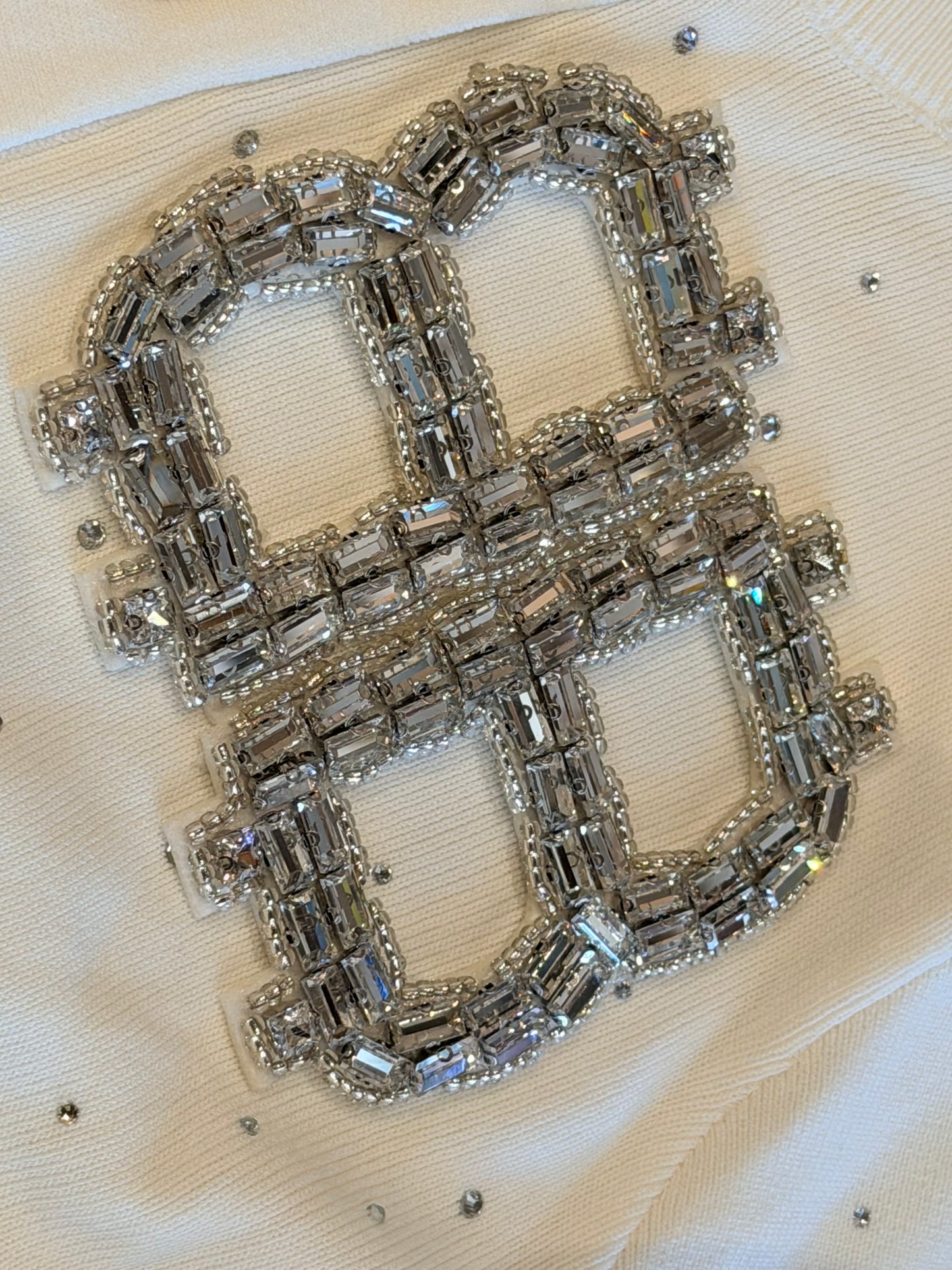 Trend: Balmin White Rhinestone + Pearl Cardigan