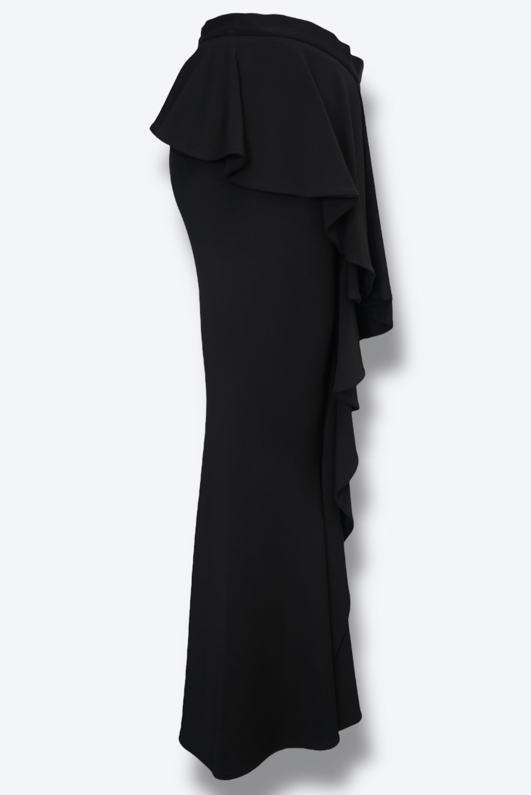 #40. Vintage Givenchy Black Aysmmetrical Ruffle Skirt