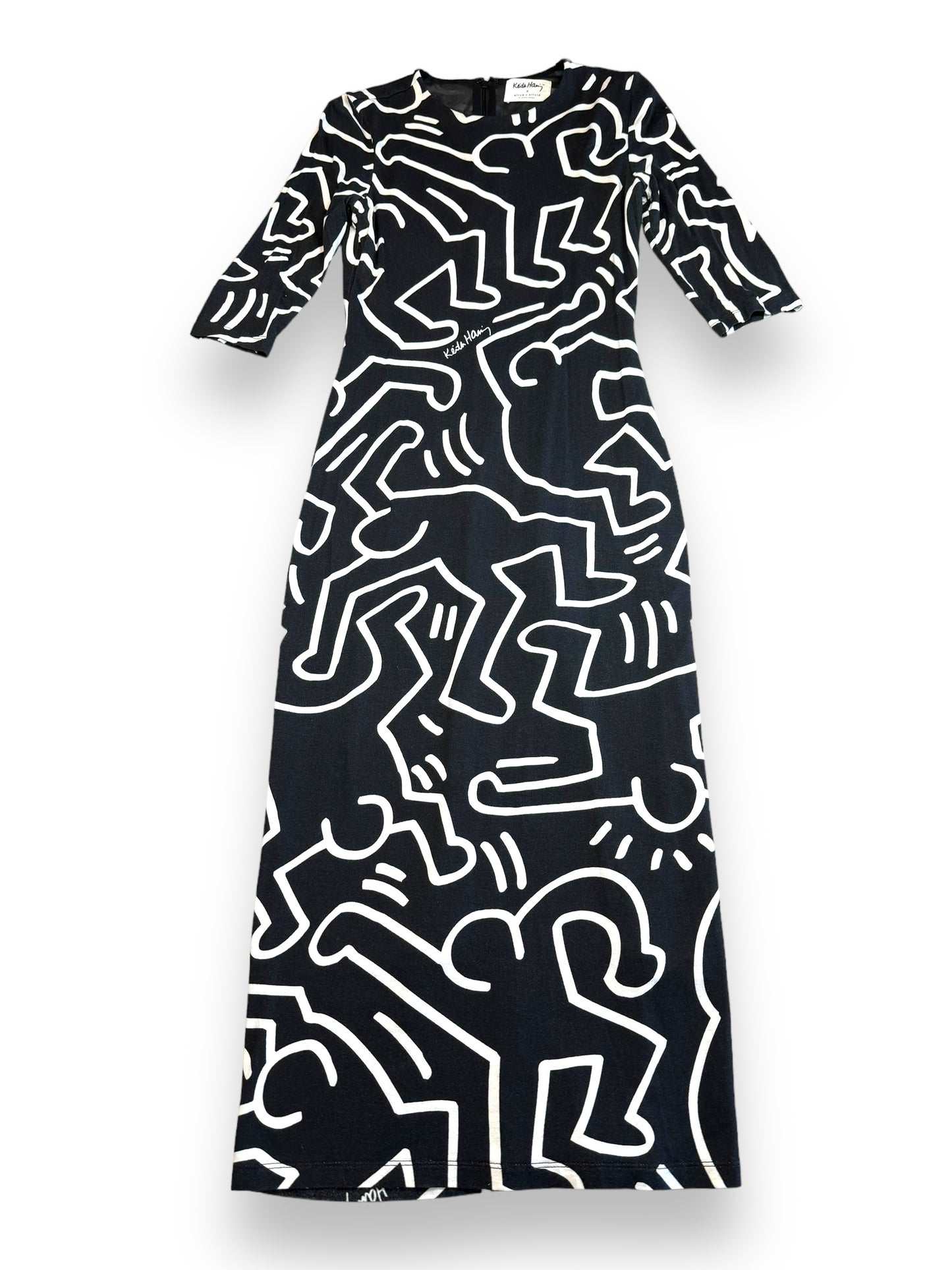 Trend: Alice + Olivia Black and White Keith Haring Body con Dress