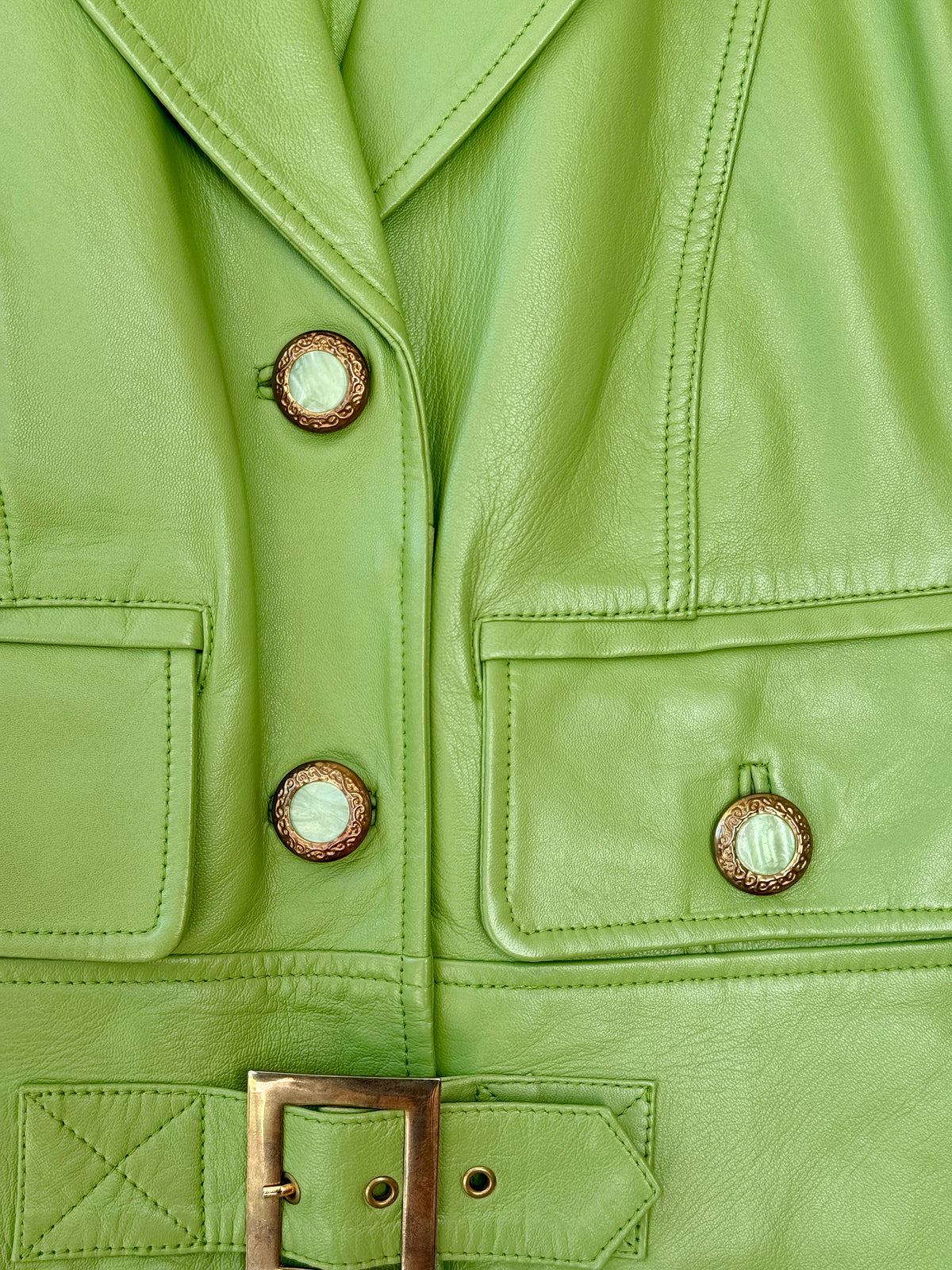 Y2K Cache Lime Green Moto Jacket