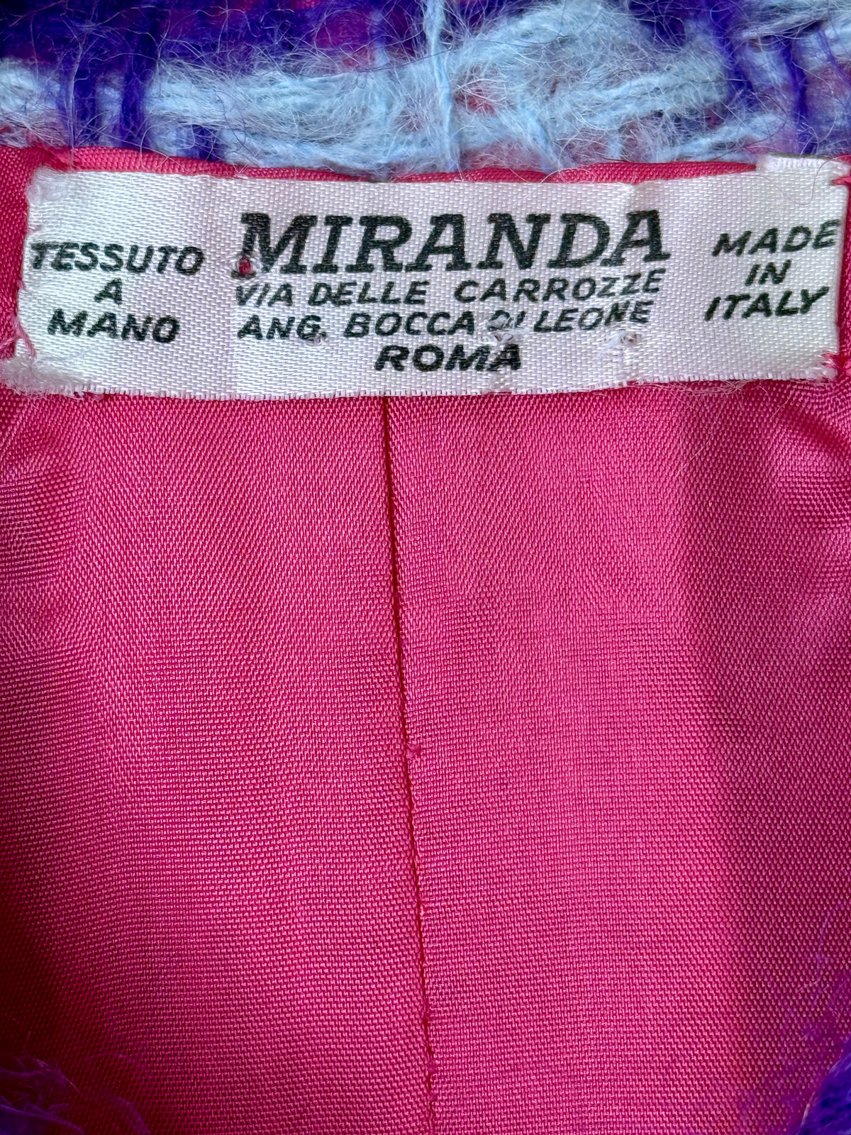 1950s/60s Miranda Wool Pink / Purple Wool Overcoat