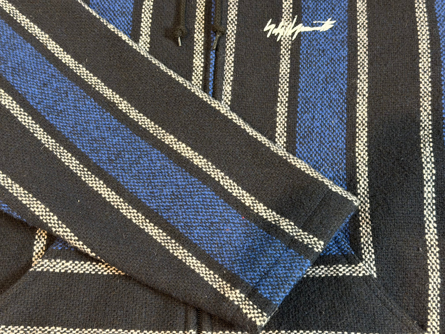 Supreme X Yohji Yammato Vintage Baja Stripe Zip-Up Hoodie