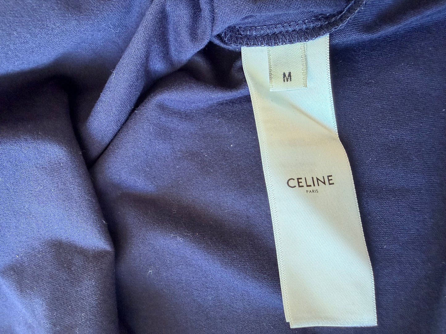 Celine by Hedi Slimane Triomphe athletic ringer T-shirt