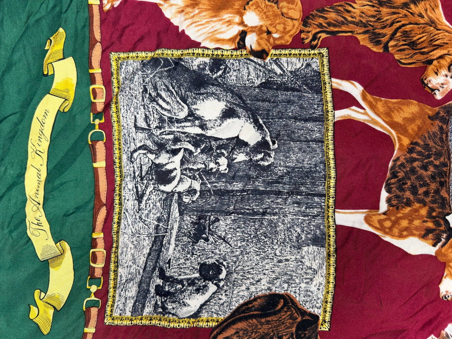 Oscar de la Renta “The Canine Family” Silk Scarf (As Is)