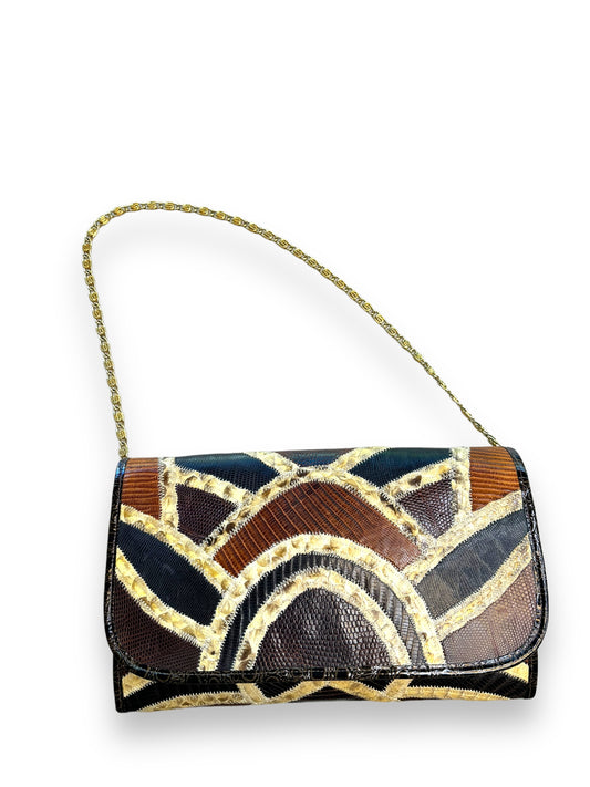 1970s Varon  Snakeskin Shoulder Bag