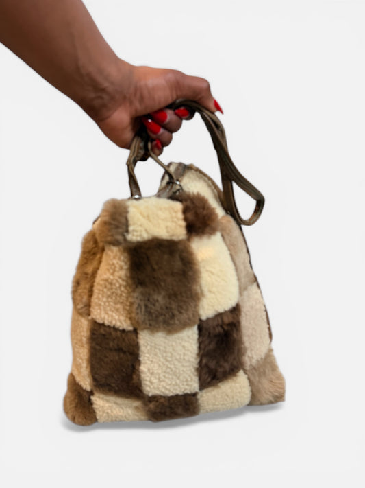 1970s Shearling Patchwork Duffle
