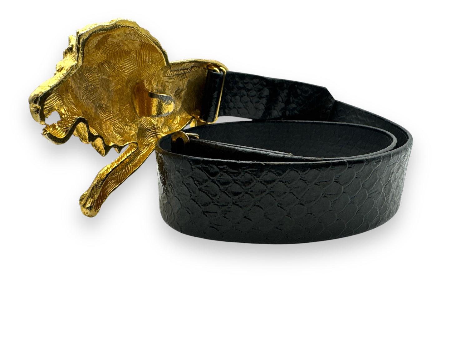 1970s Accessory NYC 6” Gold Lion Belt