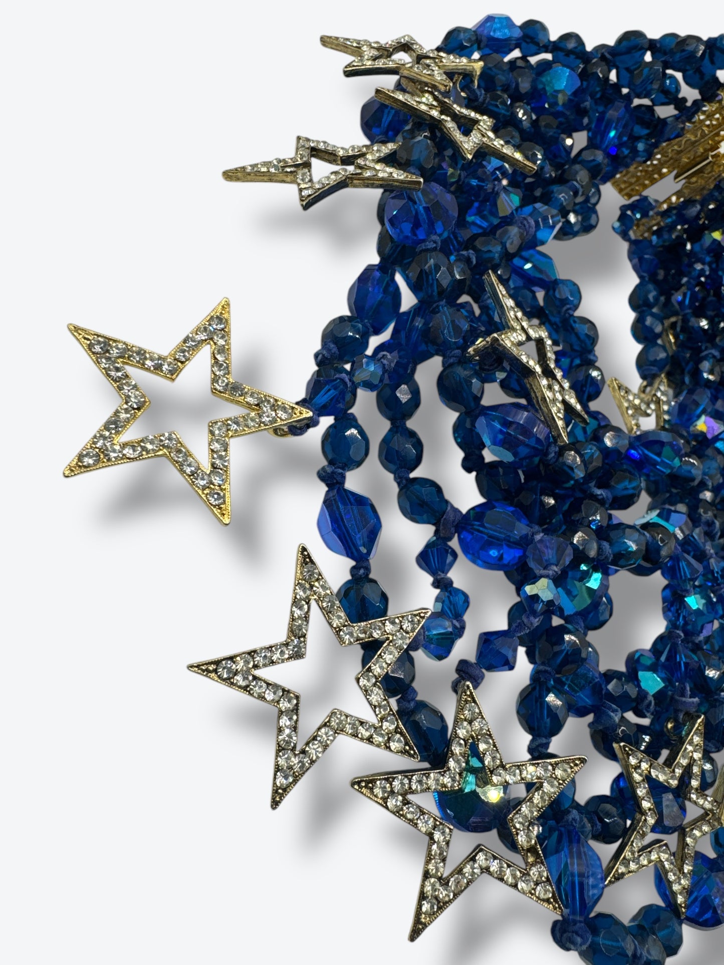 Erickson Beamon Star Crystal + Blue Beaded Necklace