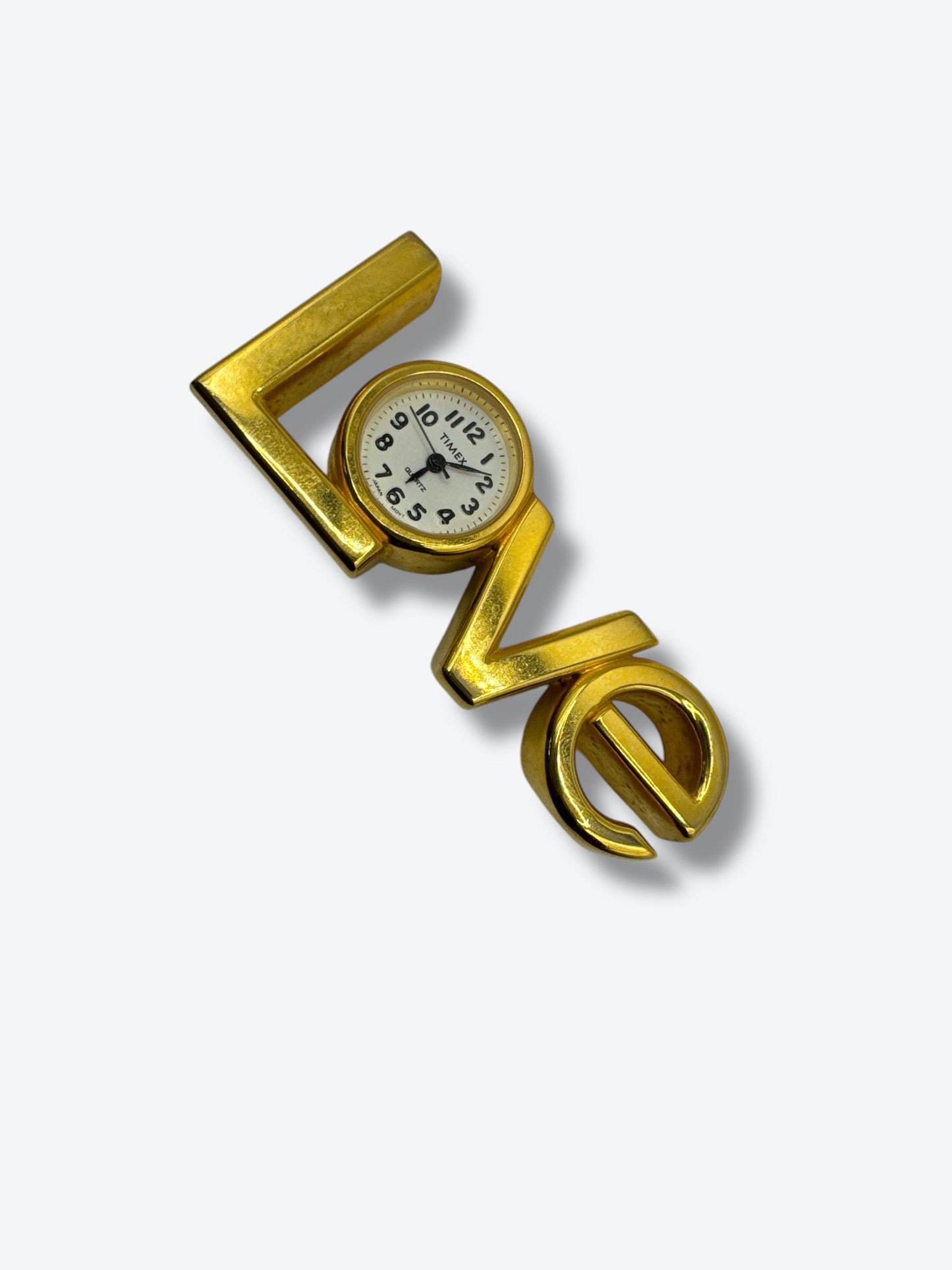 Vintage Timex “LOVE” Gold Clock