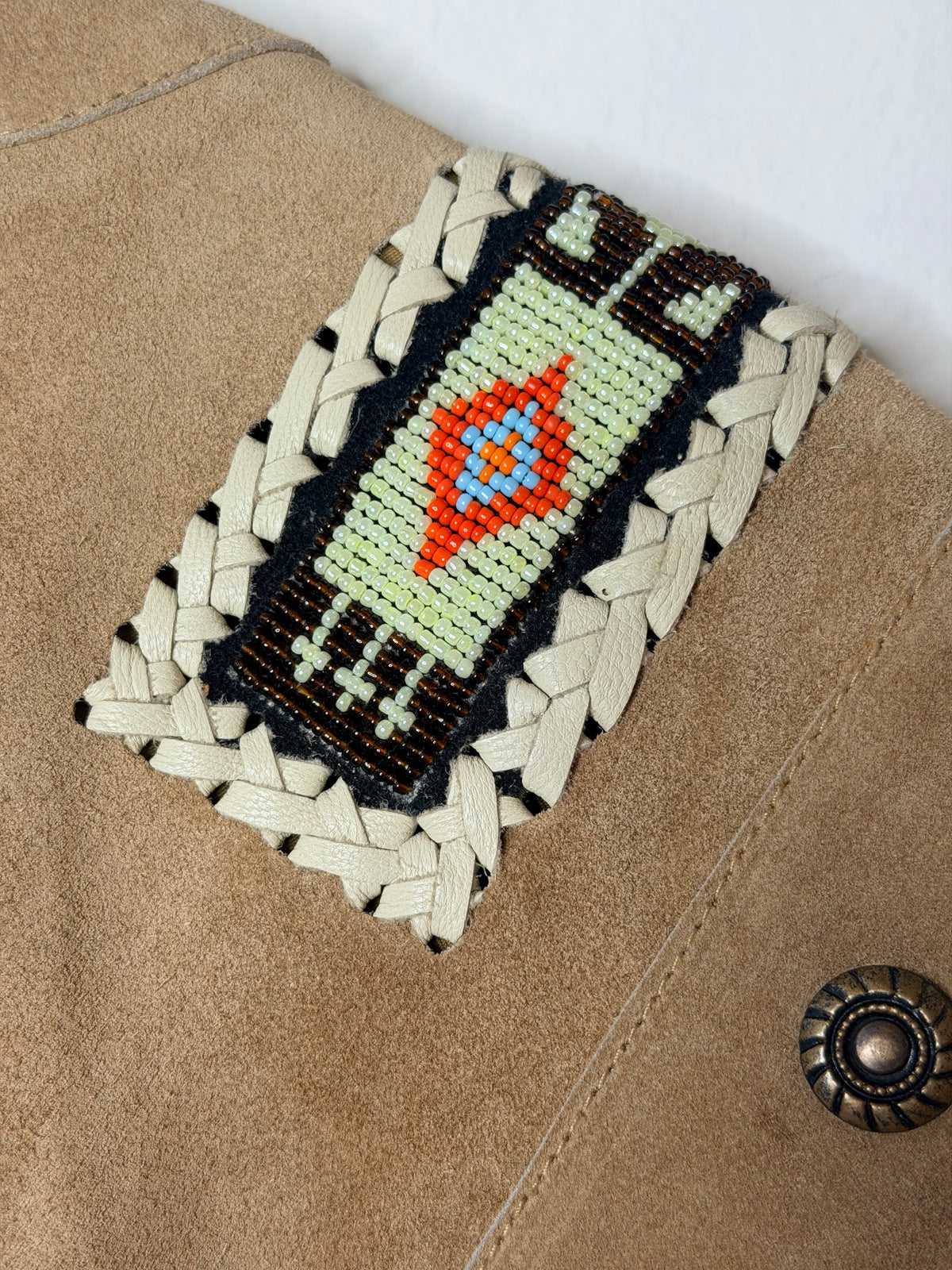 1970s “Canadian Leathercraft”Fringe Ornate Shrug
