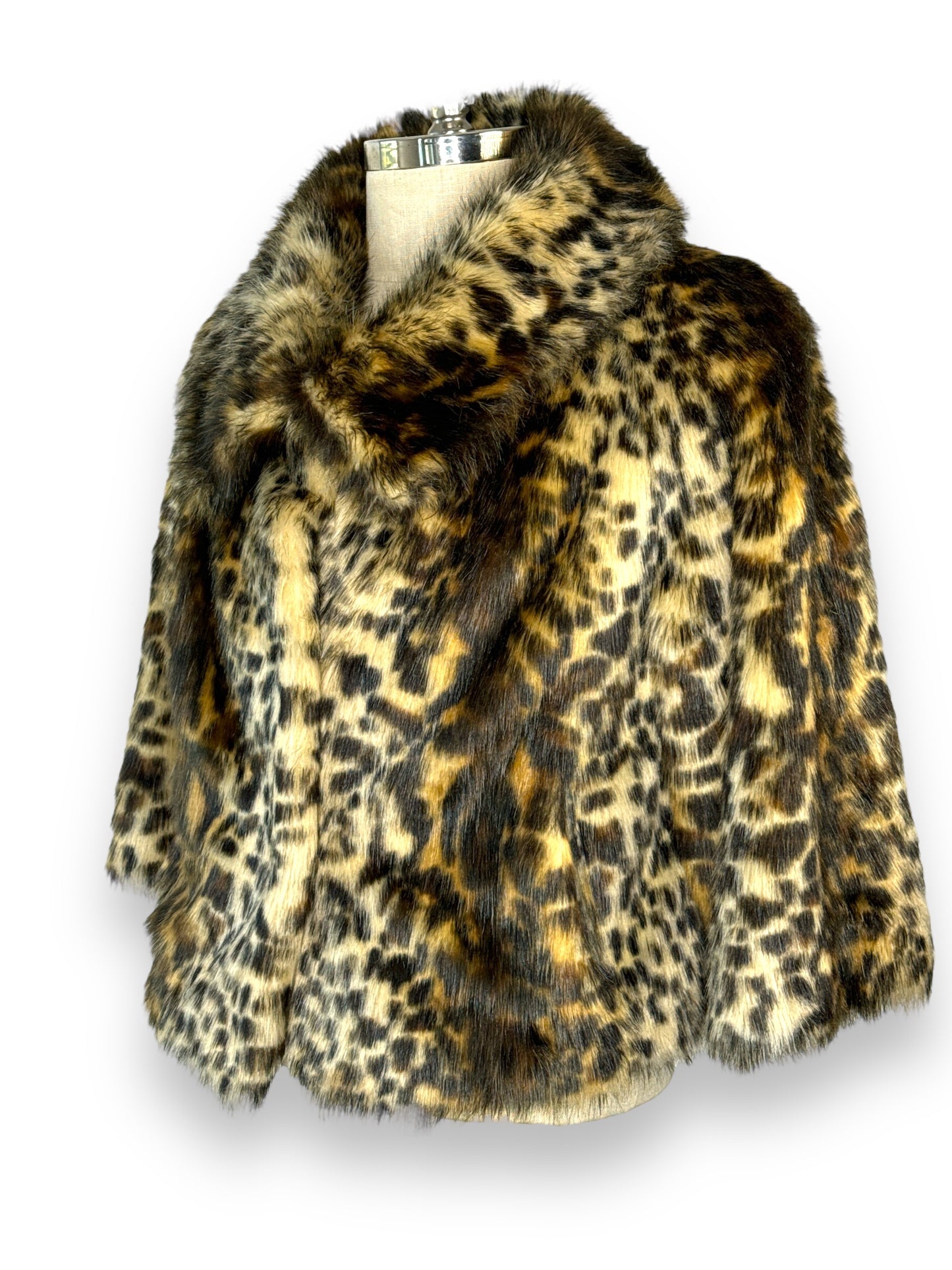 Y2K “Adrienne Landu” Faux Fur Cheetah Crop Jacket