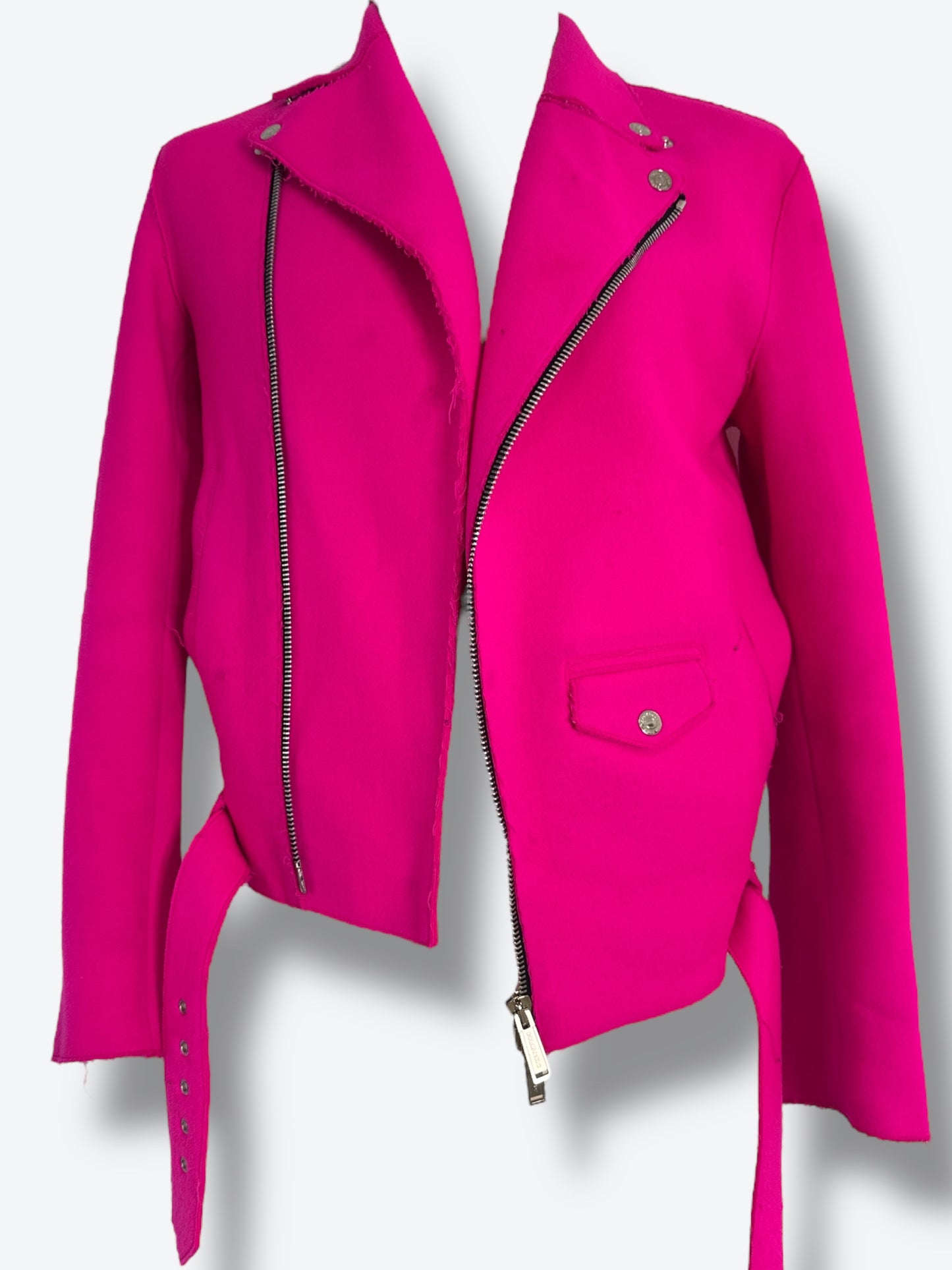 DSQUARED² Neon Pink Moto Jacket