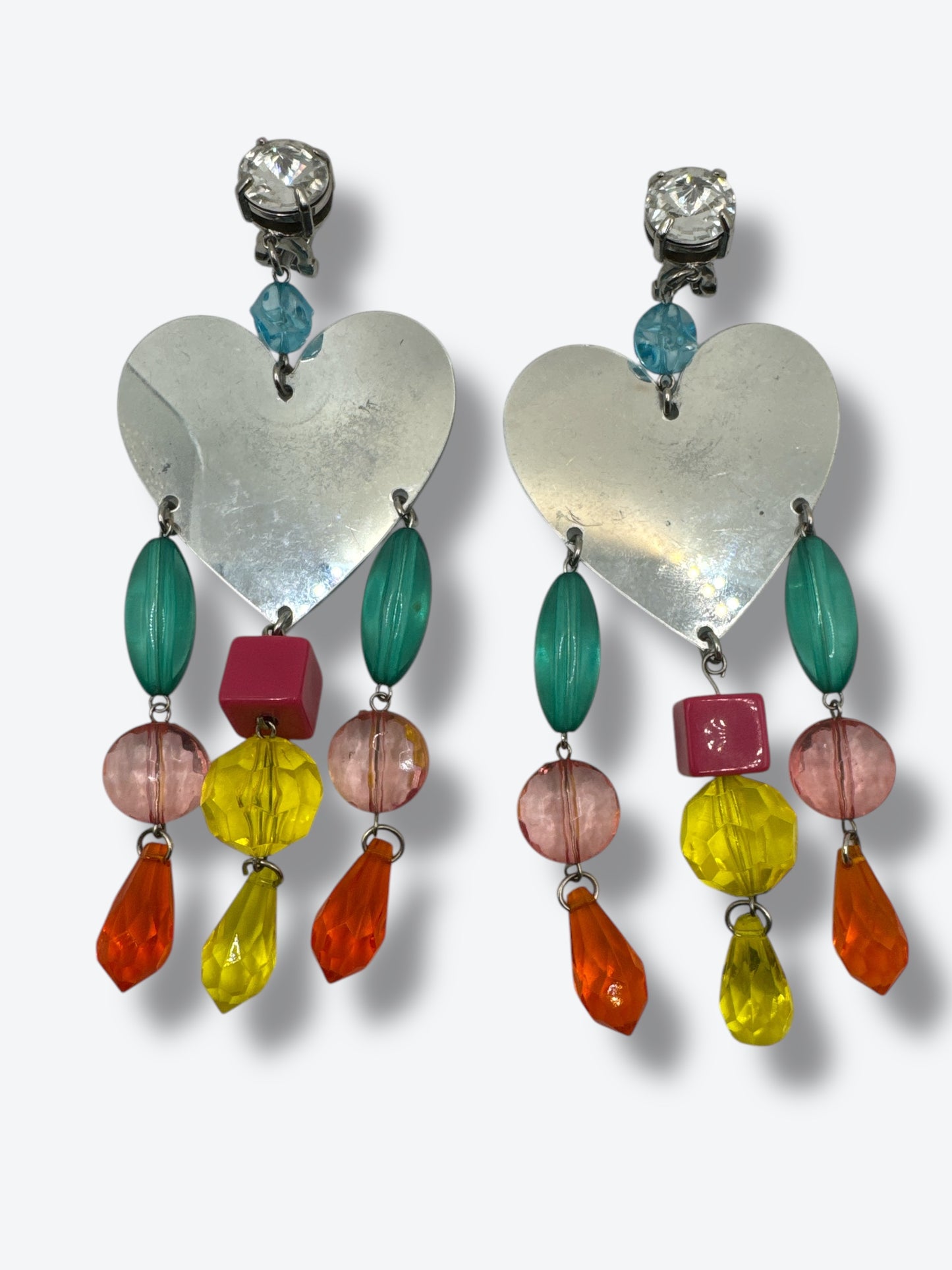 Vintage Miu Miu Heart Charm Earrings