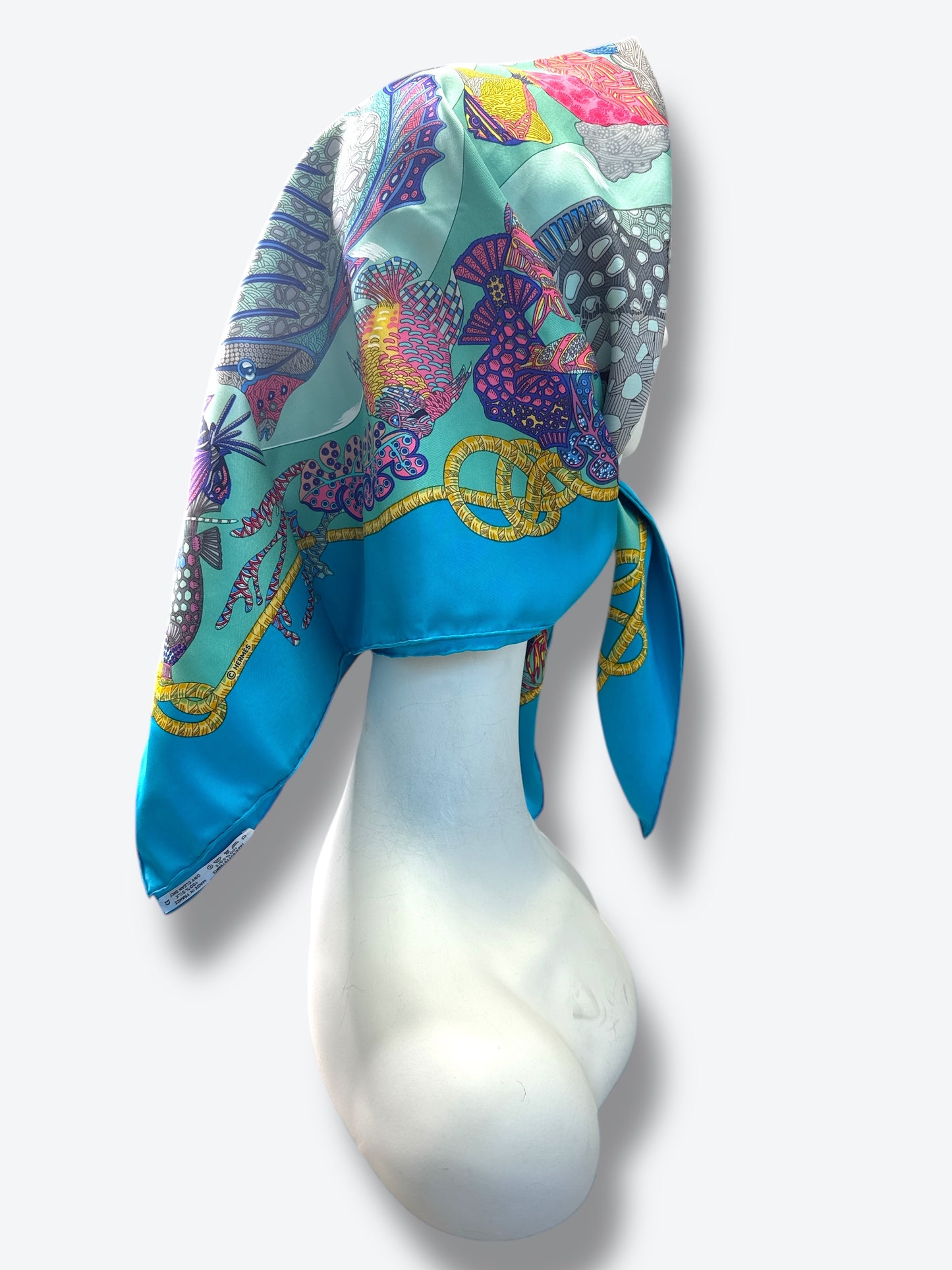 1992 Hermès “Les Poissons” Silk Scarf (1992 by Christine Henry)