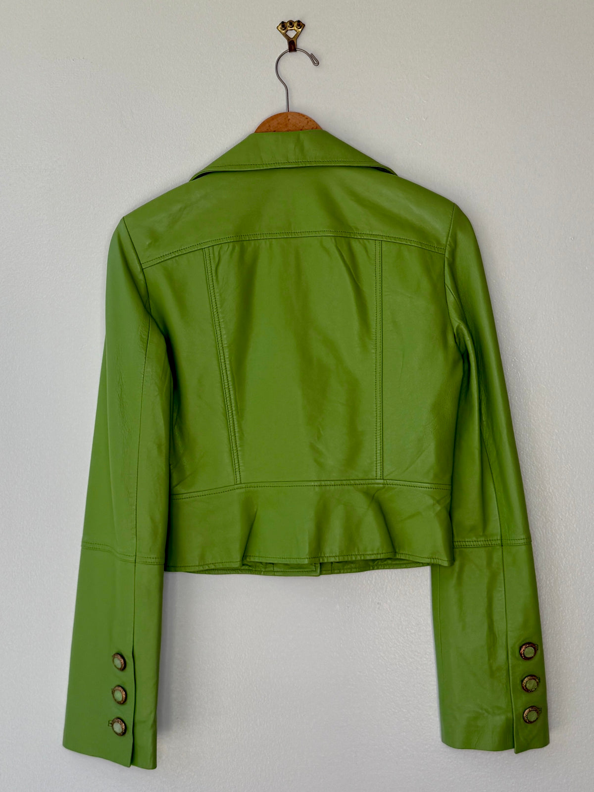 Y2K Cache Lime Green Moto Jacket