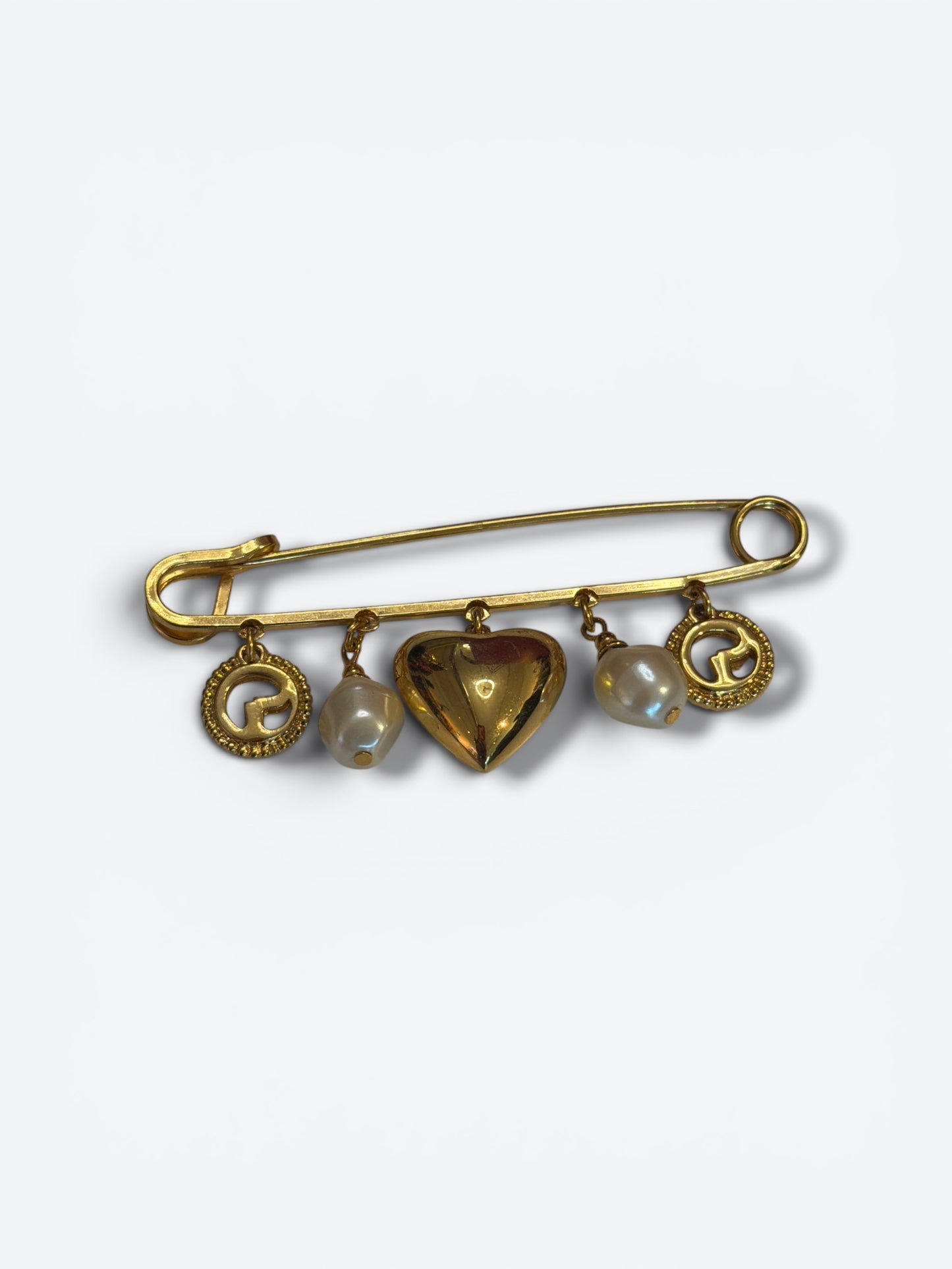 1990s St John 2.5” Charm Brooch