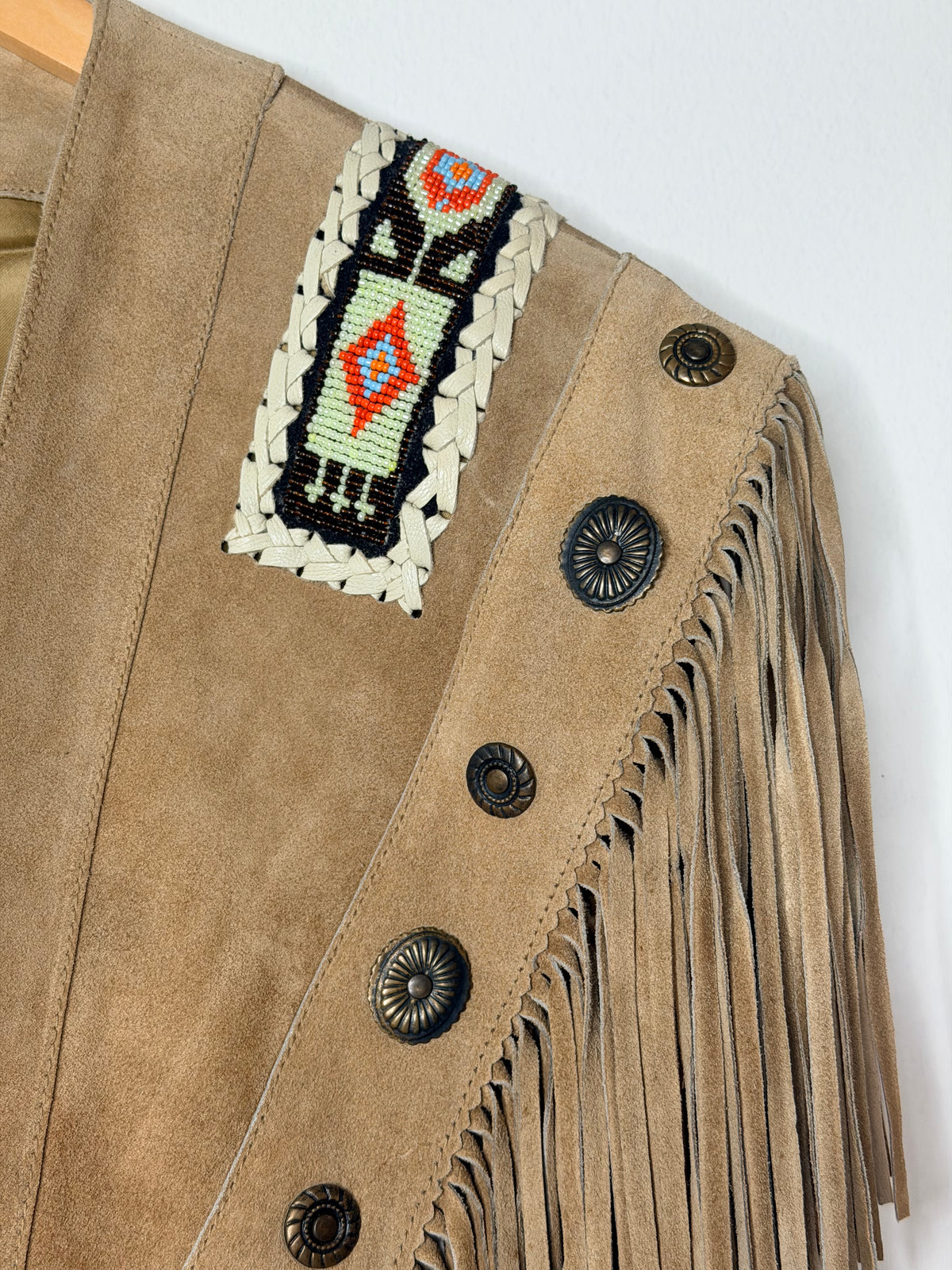 1970s “Canadian Leathercraft”Fringe Ornate Shrug
