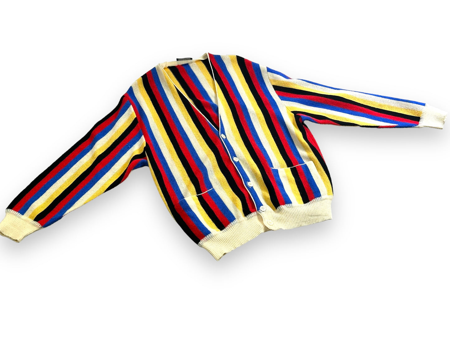 1960s Zimmerli Wool Colorblock Grandpa Sweater