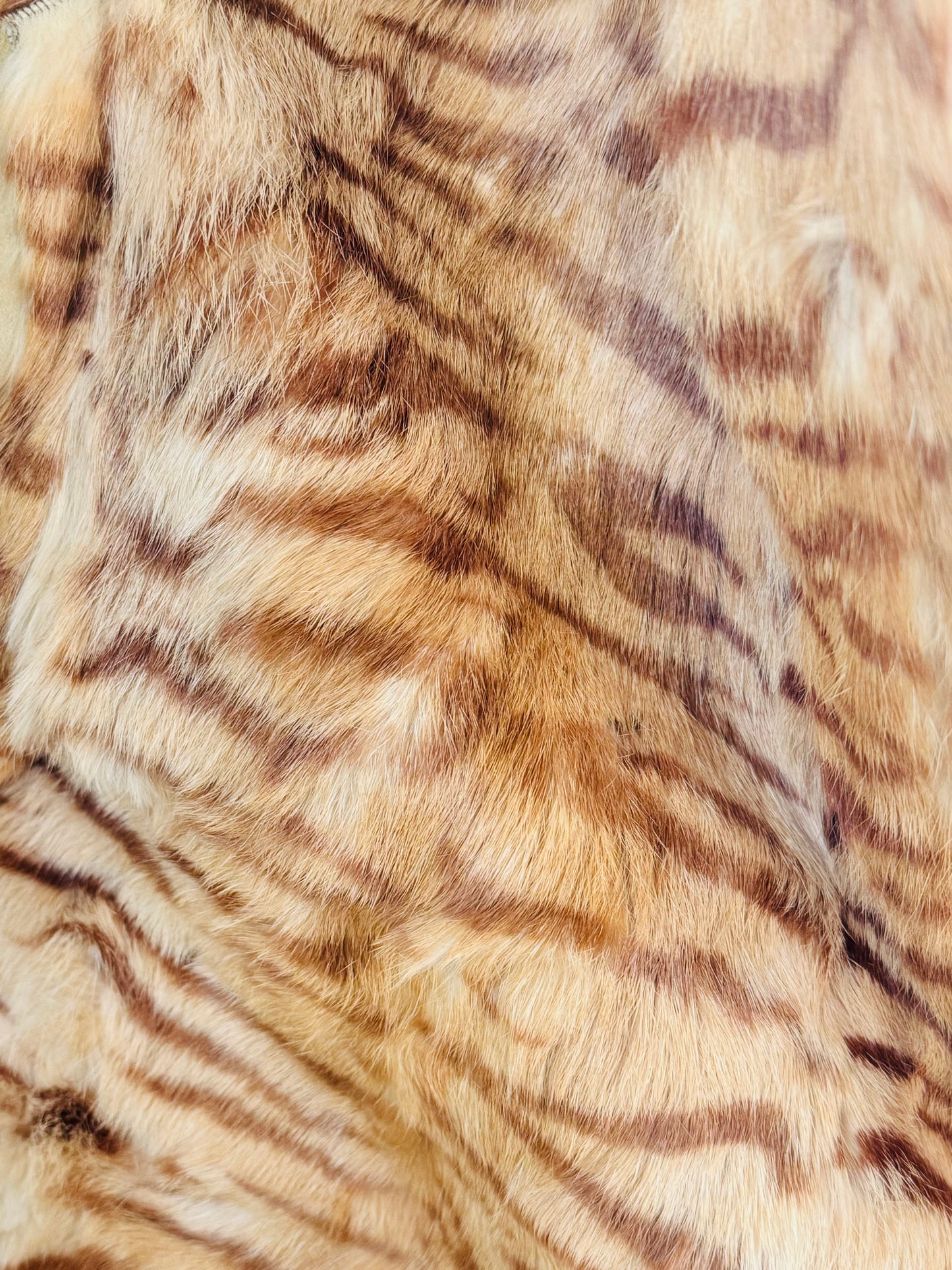 1990s Escada Sheepskin and Rabbit Zebra Coat