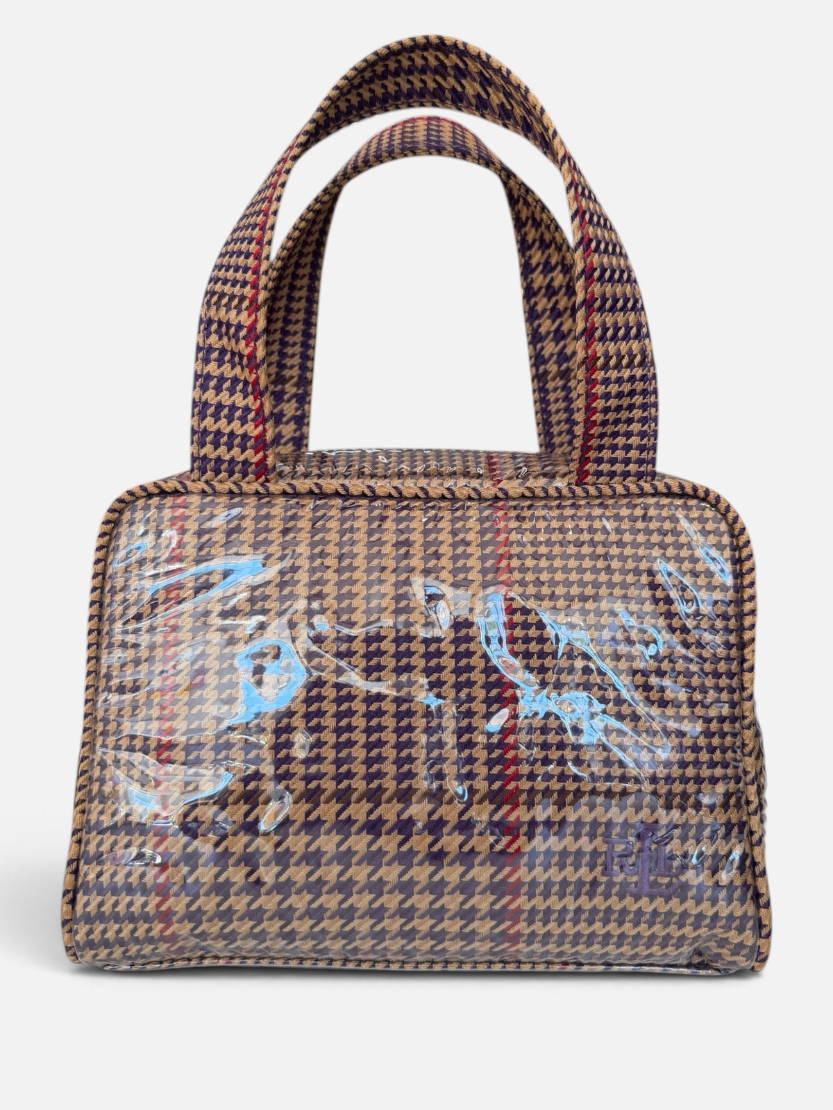 Vintage Ralph Lauren Houndstooth PVC Tote Bag