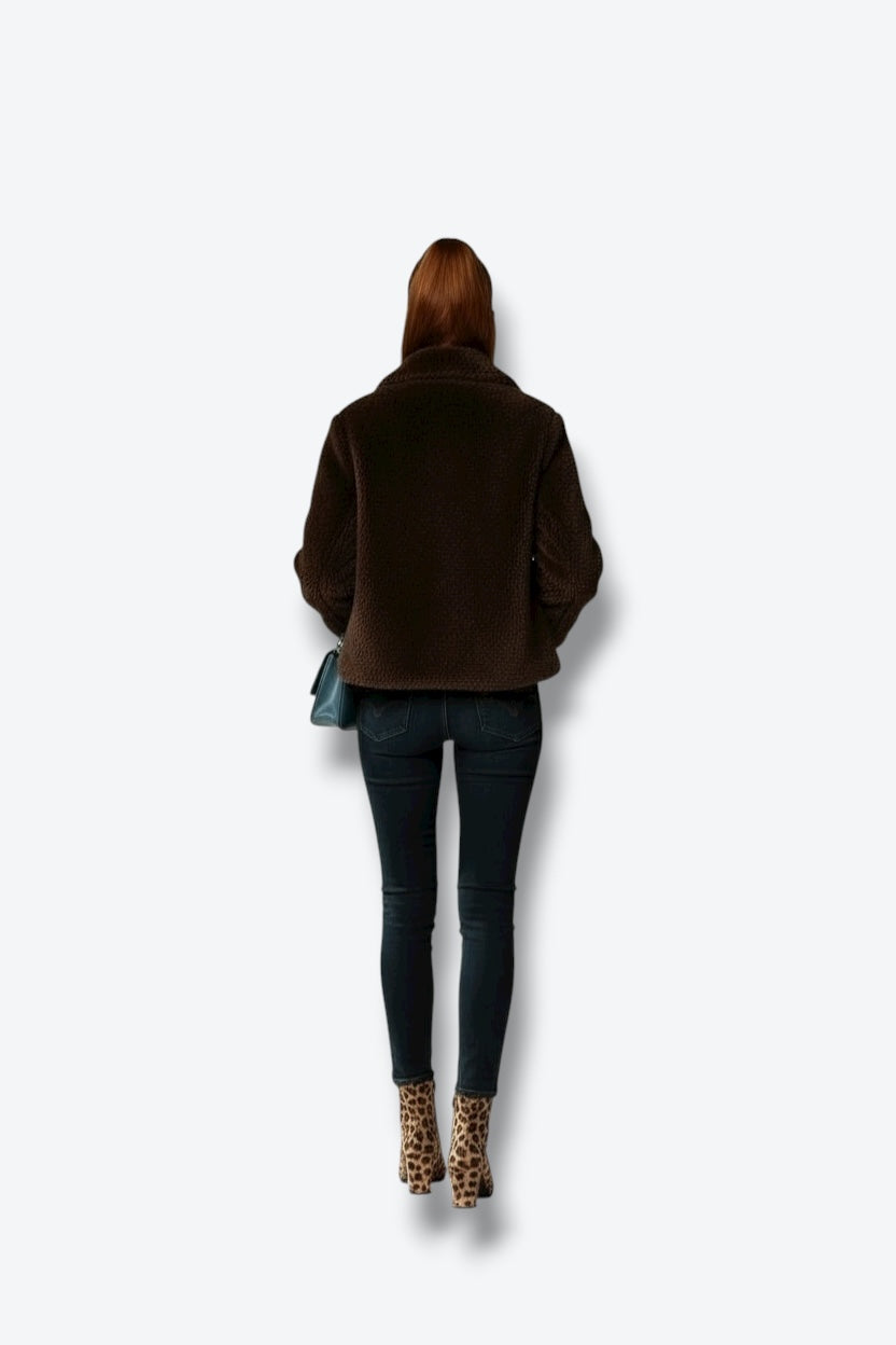 Y2K Chocolate Teddy Jacket