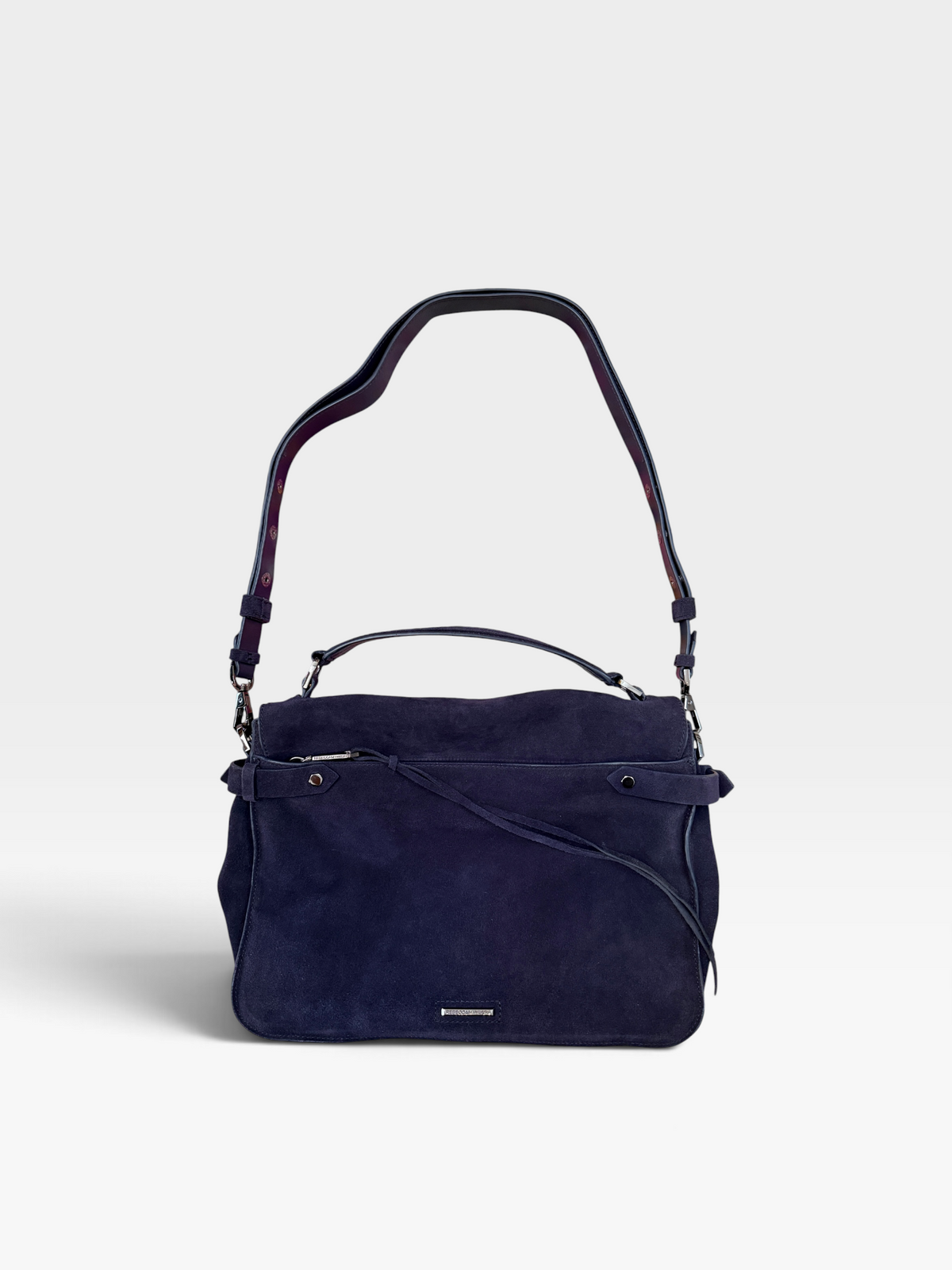 Trend: Rebecca Minkoff Navy Suede Satchel