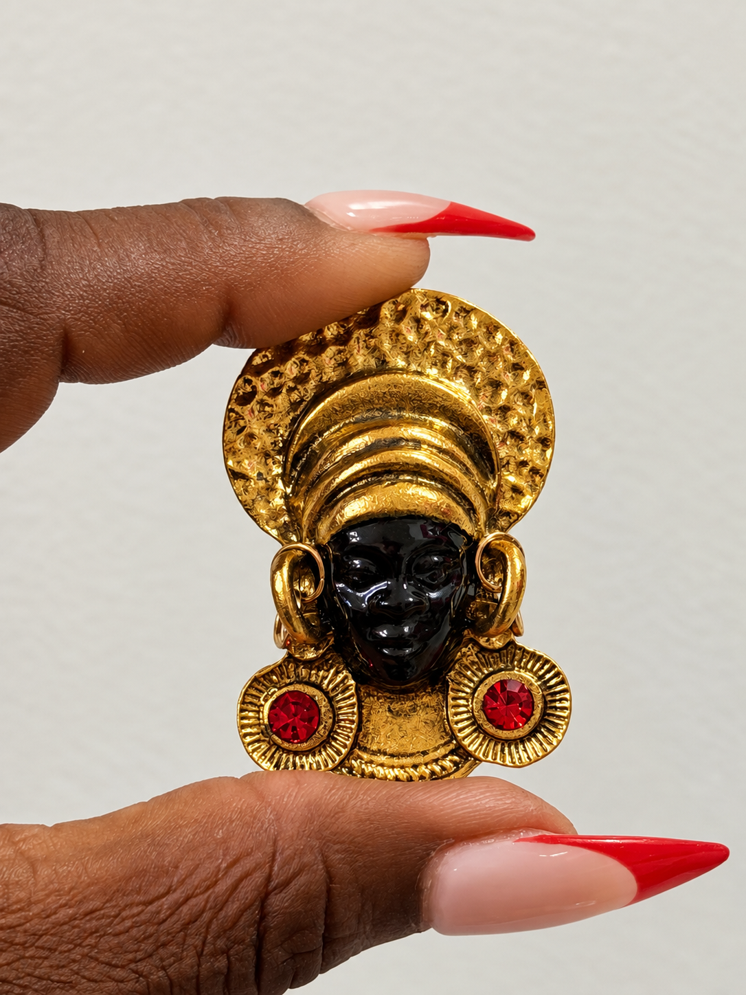 Vintage Gold & Resin Brooch