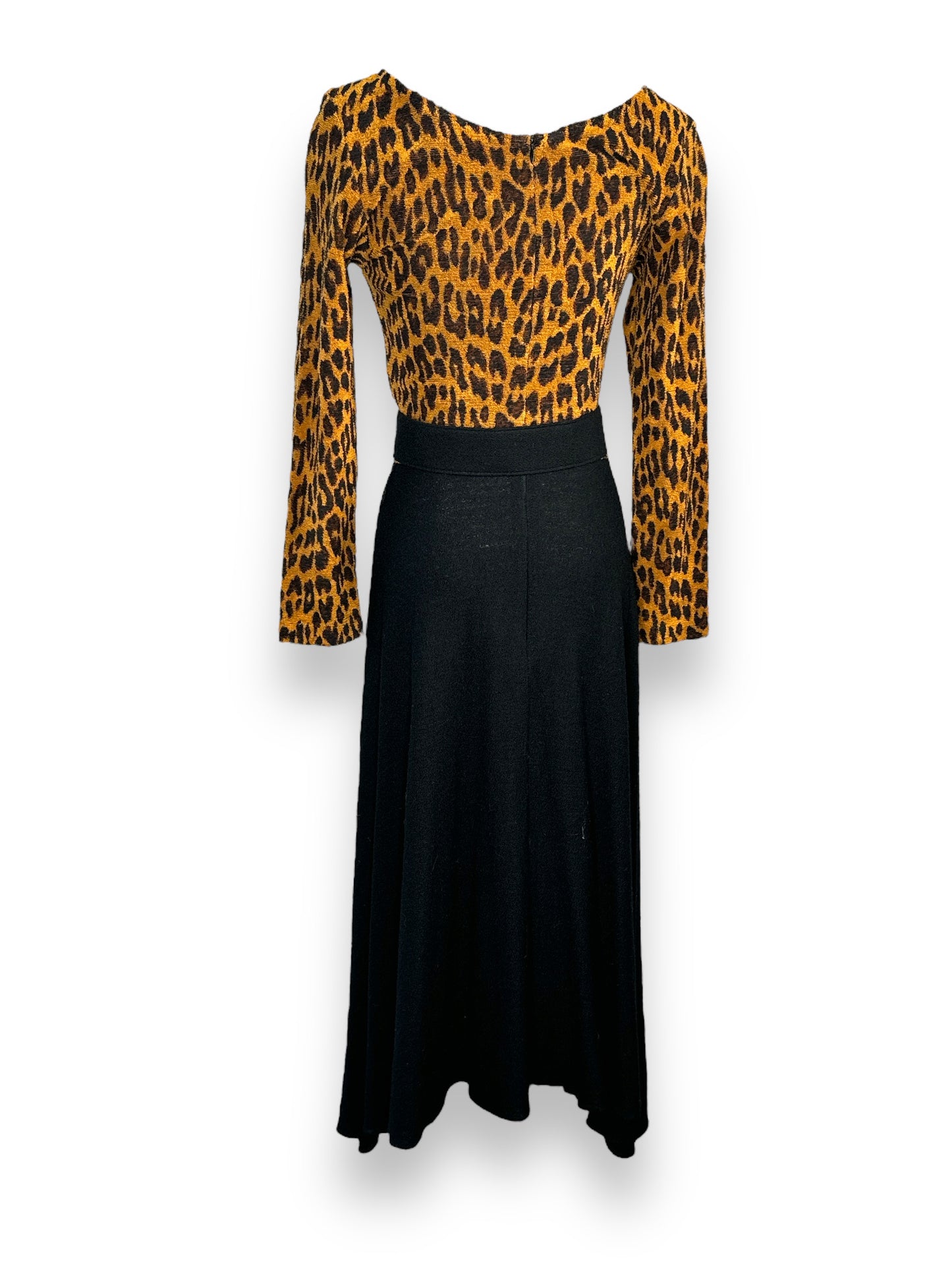 1980s “Mevisto” Belted Cheetah Print Dress