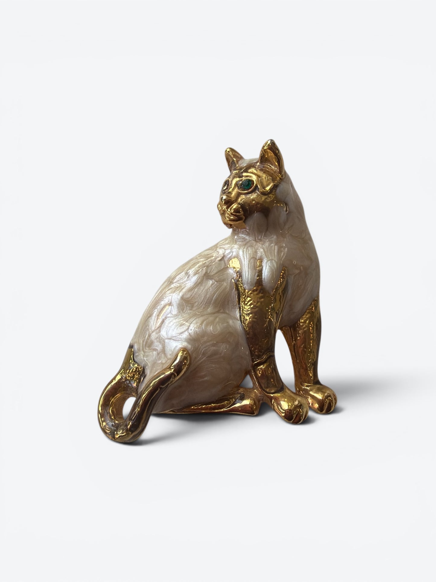 1990s Enamel 1” Cat Pin