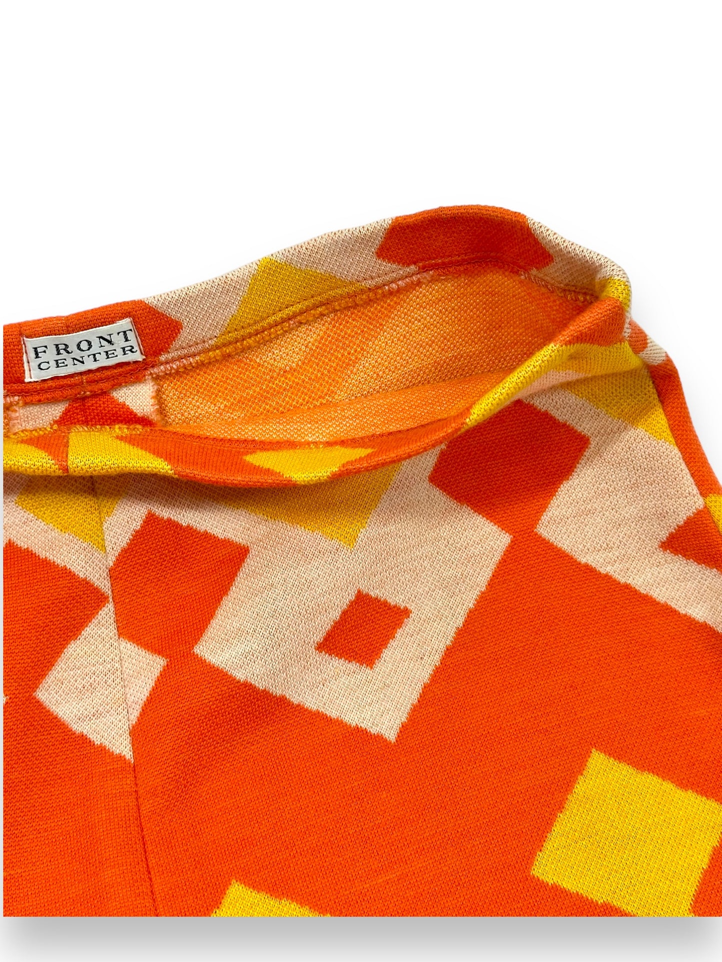 1950s/60s Orange Geometric Skirt