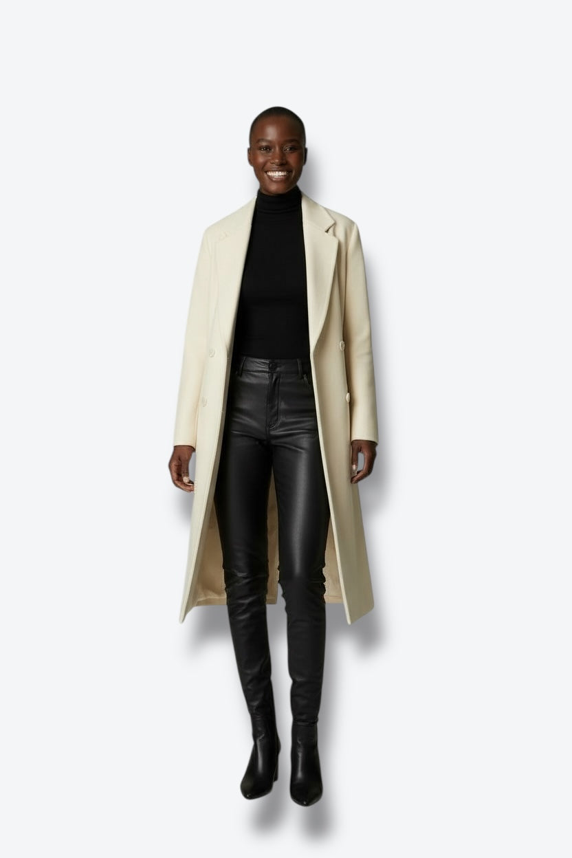 1990s Bert Newman Creme Peacoat