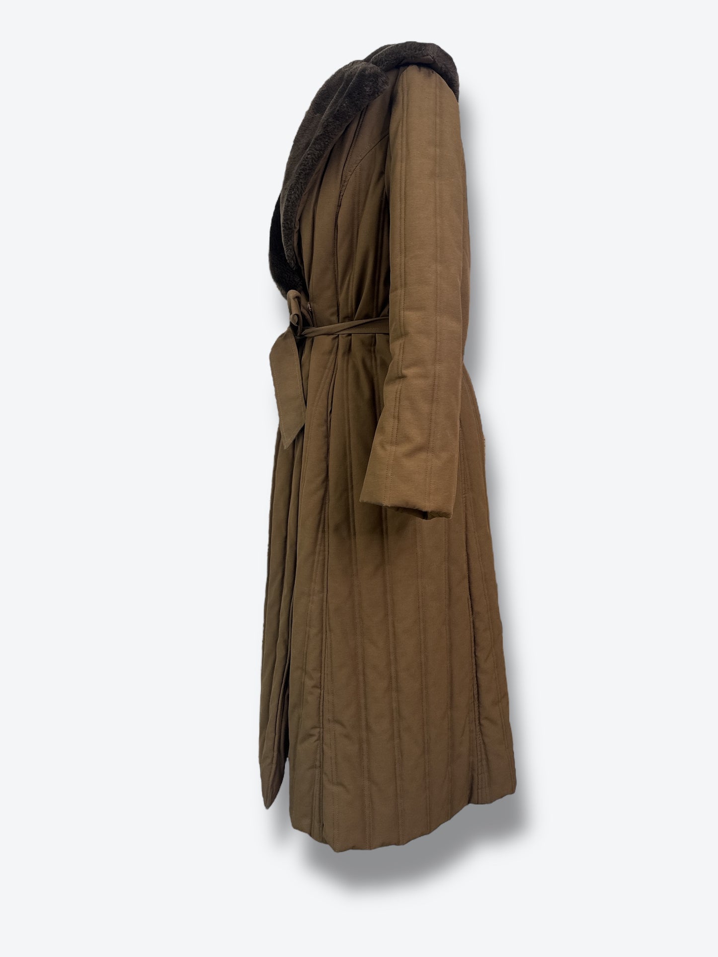 1970s Givenchy Sport Brown Quilted Coat