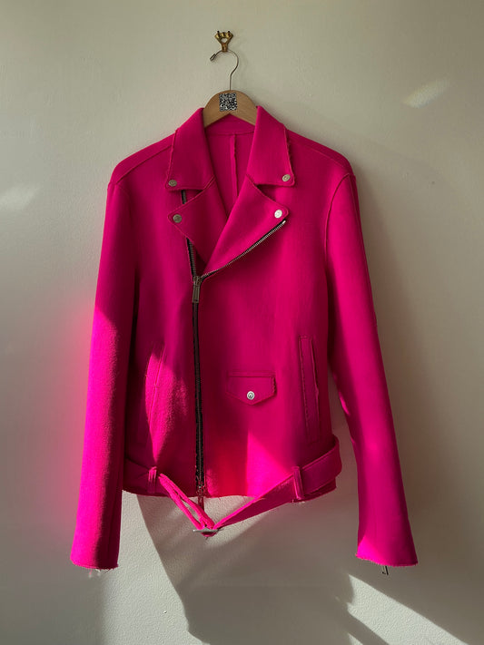 Y2K DSQUARED Hot Pink Moto Jacket