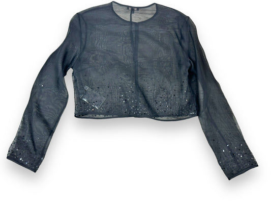 Y2K Tahari Sheer Sequin Cardigan