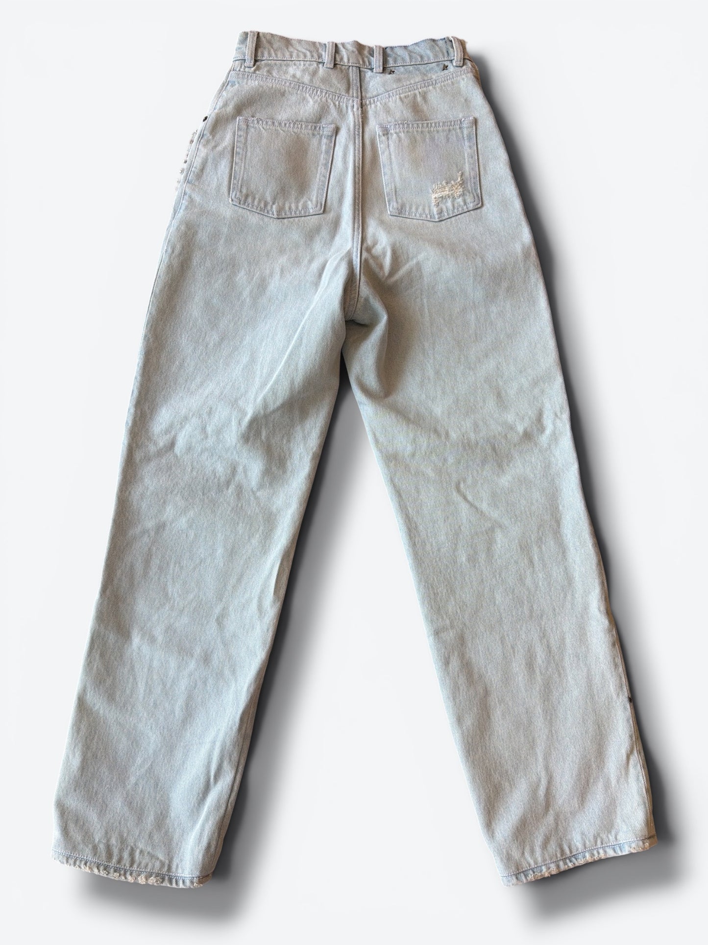Golden Goose “Kim” Jeans with Cabochon Crystals