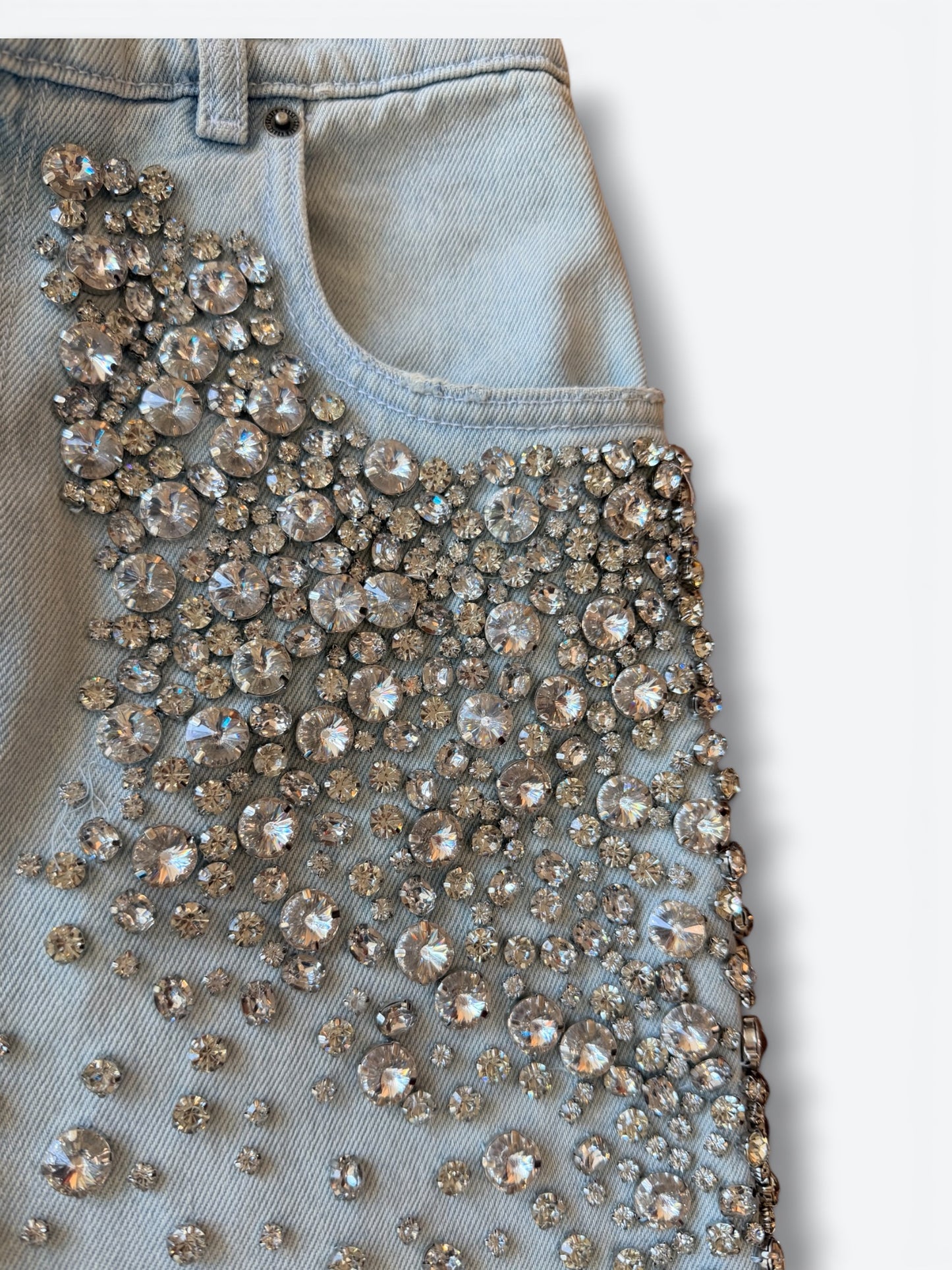 Golden Goose “Kim” Jeans with Cabochon Crystals