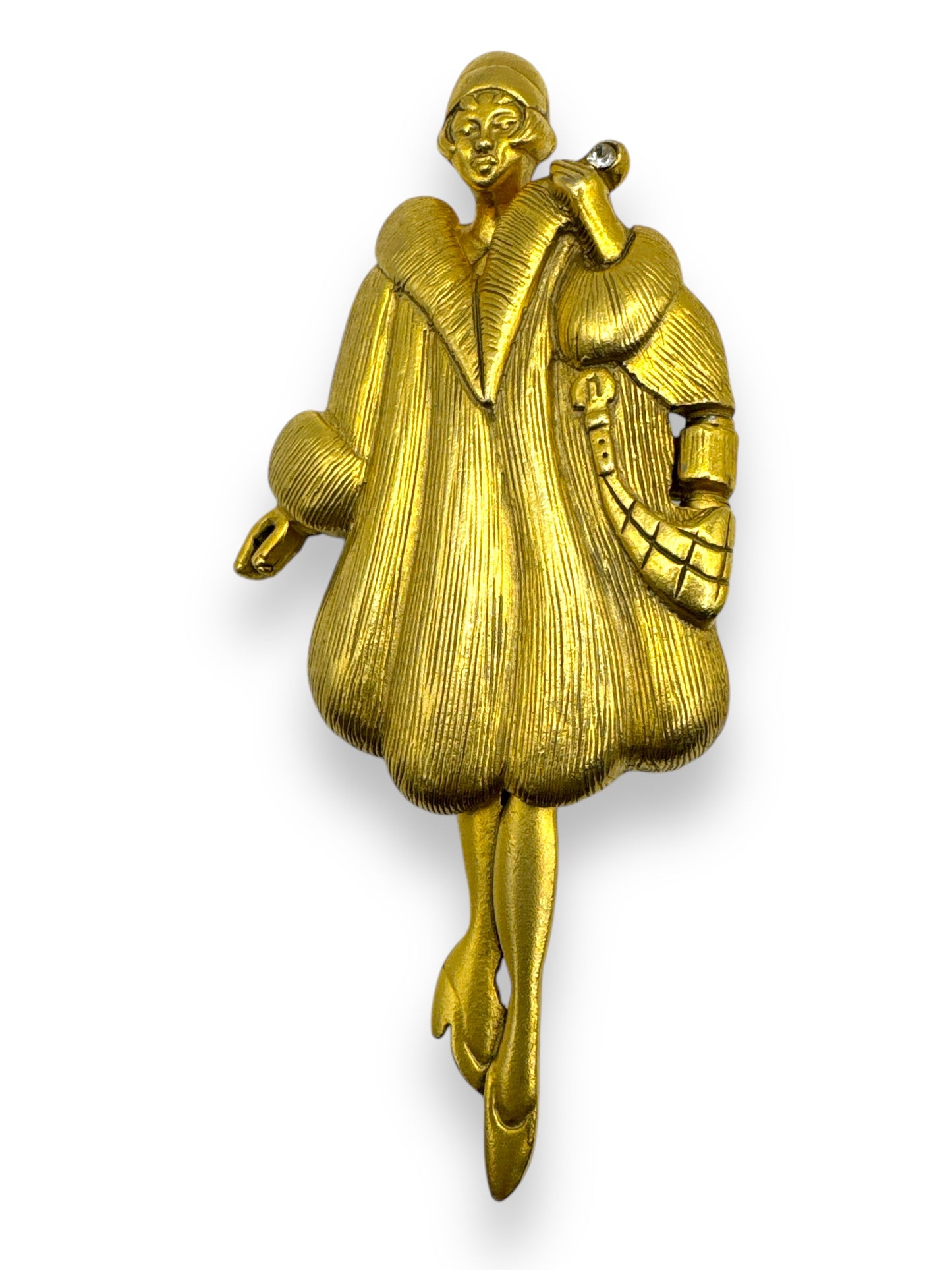 1990s “After Taxes” 3” Gold Brooch